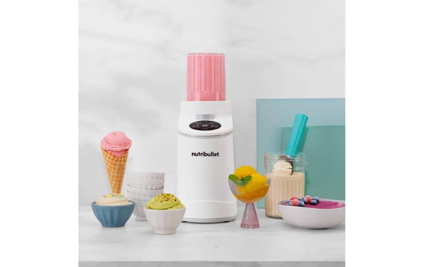 nutribullet Machine à glace »nutribullet Chill, 5 Programme, 3 Behälter (NBD0503W)« 500 W Glace, gelato, sorbet, smoothie bowl, yaourt glacé