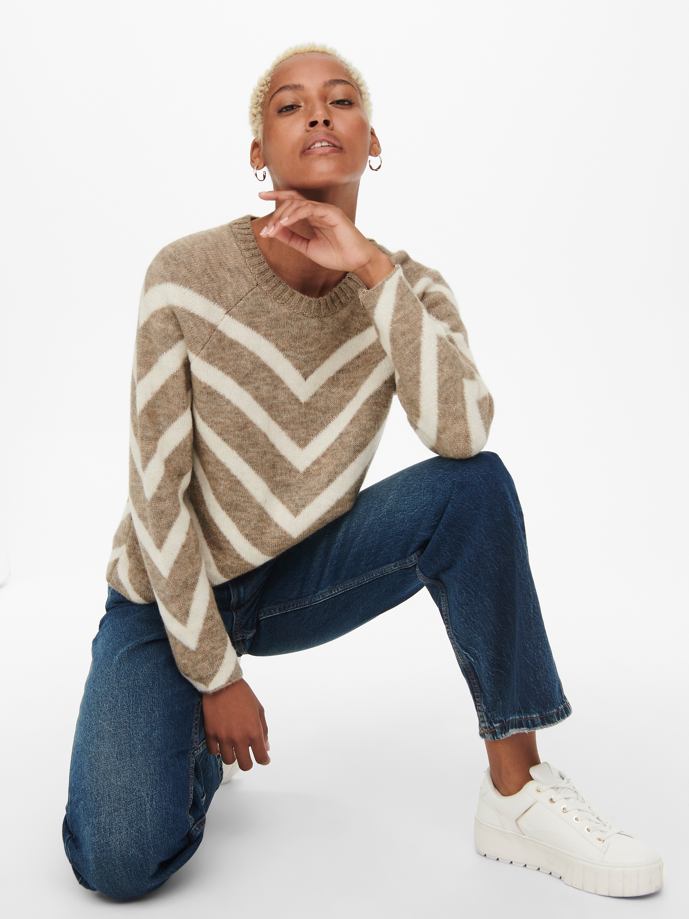 ONLY Strickpullover »ONLELIZA L/S PULLOVER KNT NOOS« Kunstfaser, regular fit