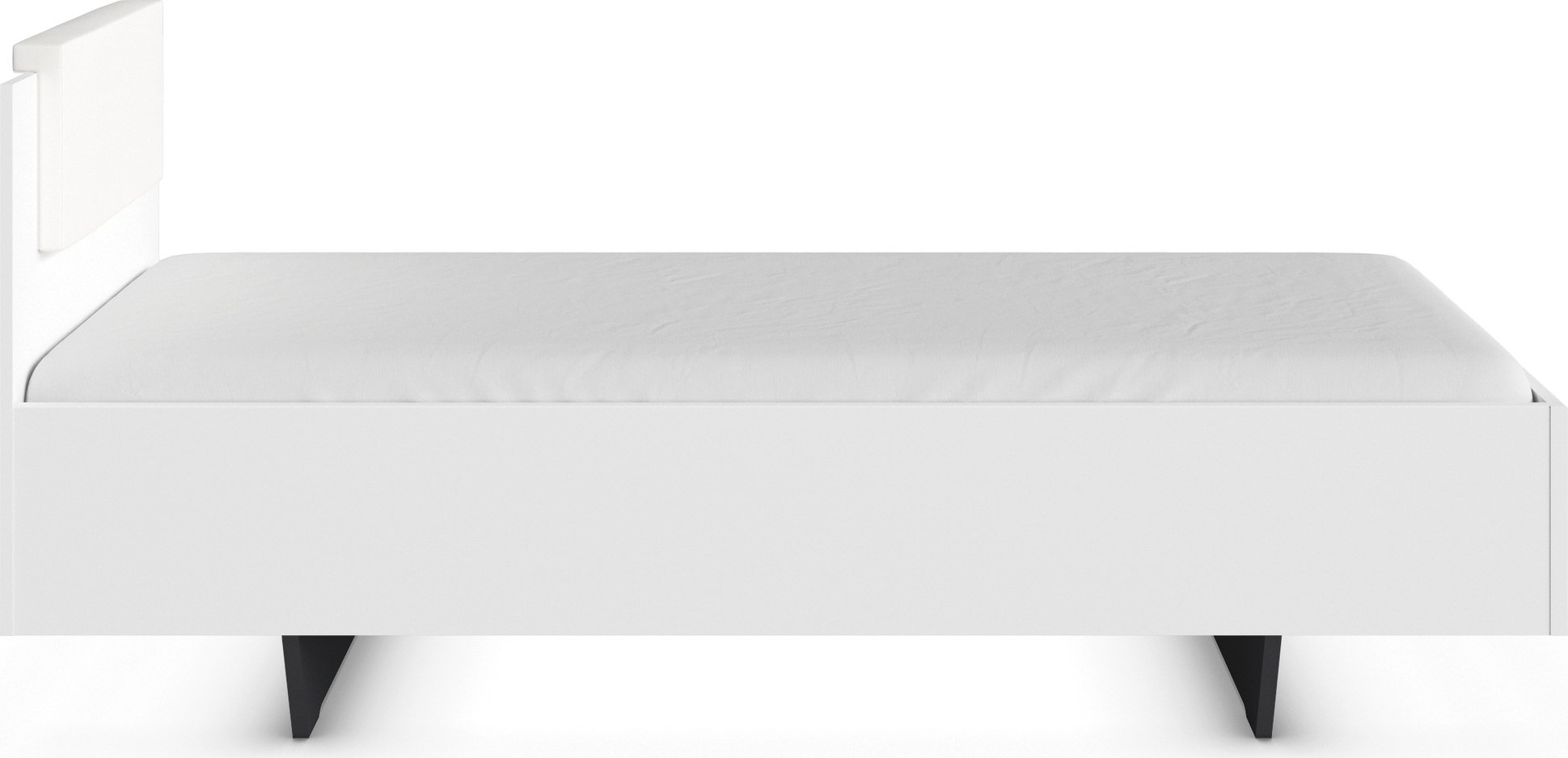 rauch Lit »Einzelbett Komfortbett Schlafzimmer für kleine Räume MAIKA« Surface de couchage : 100x200 cm, hauteur des côtés du lit 47 cm,  Aspect flottant avec coussin amovible MADE IN GERMANY