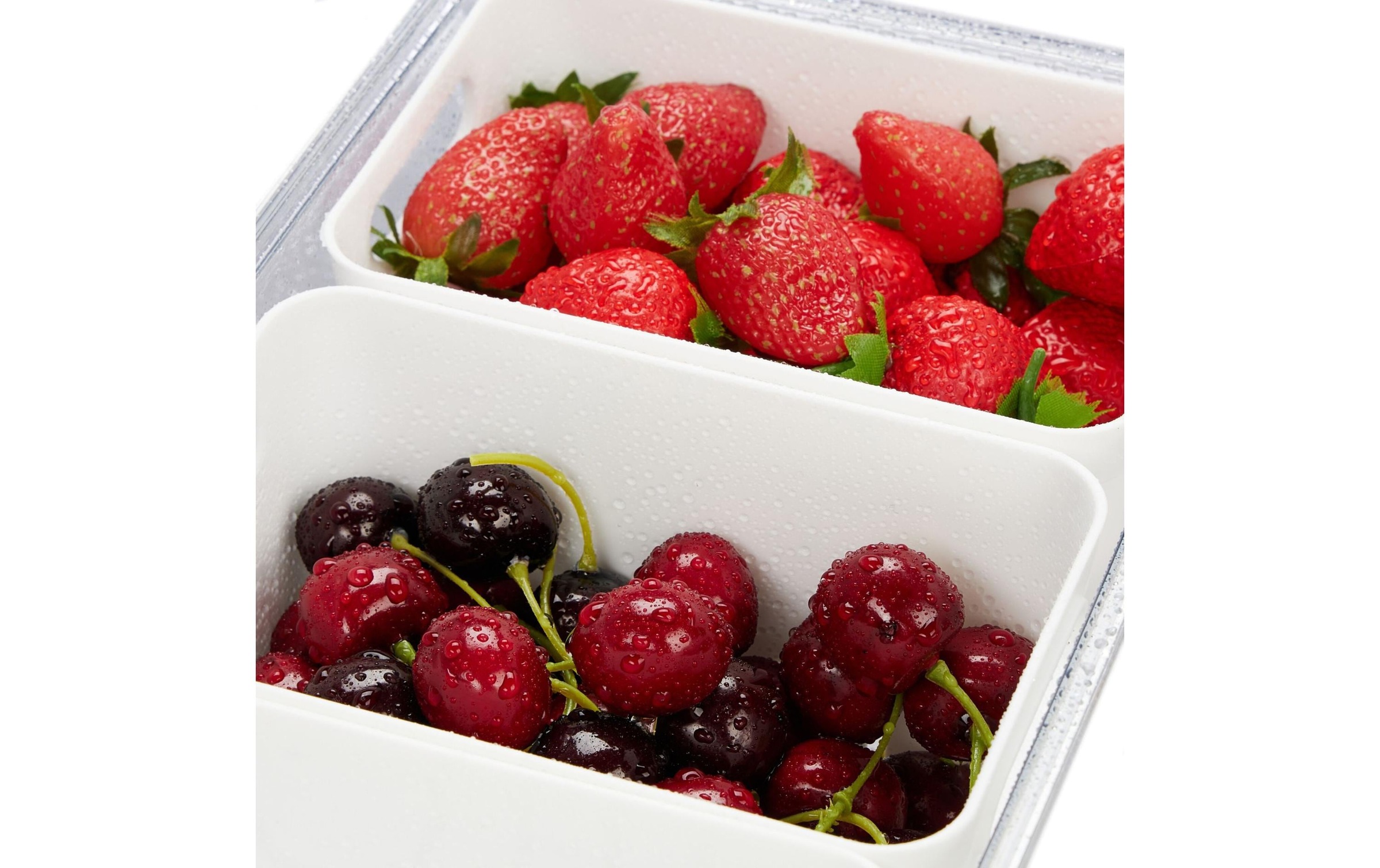 relaxdays Organiseur »600 g, 3 Stück, Transparent/Weiss«