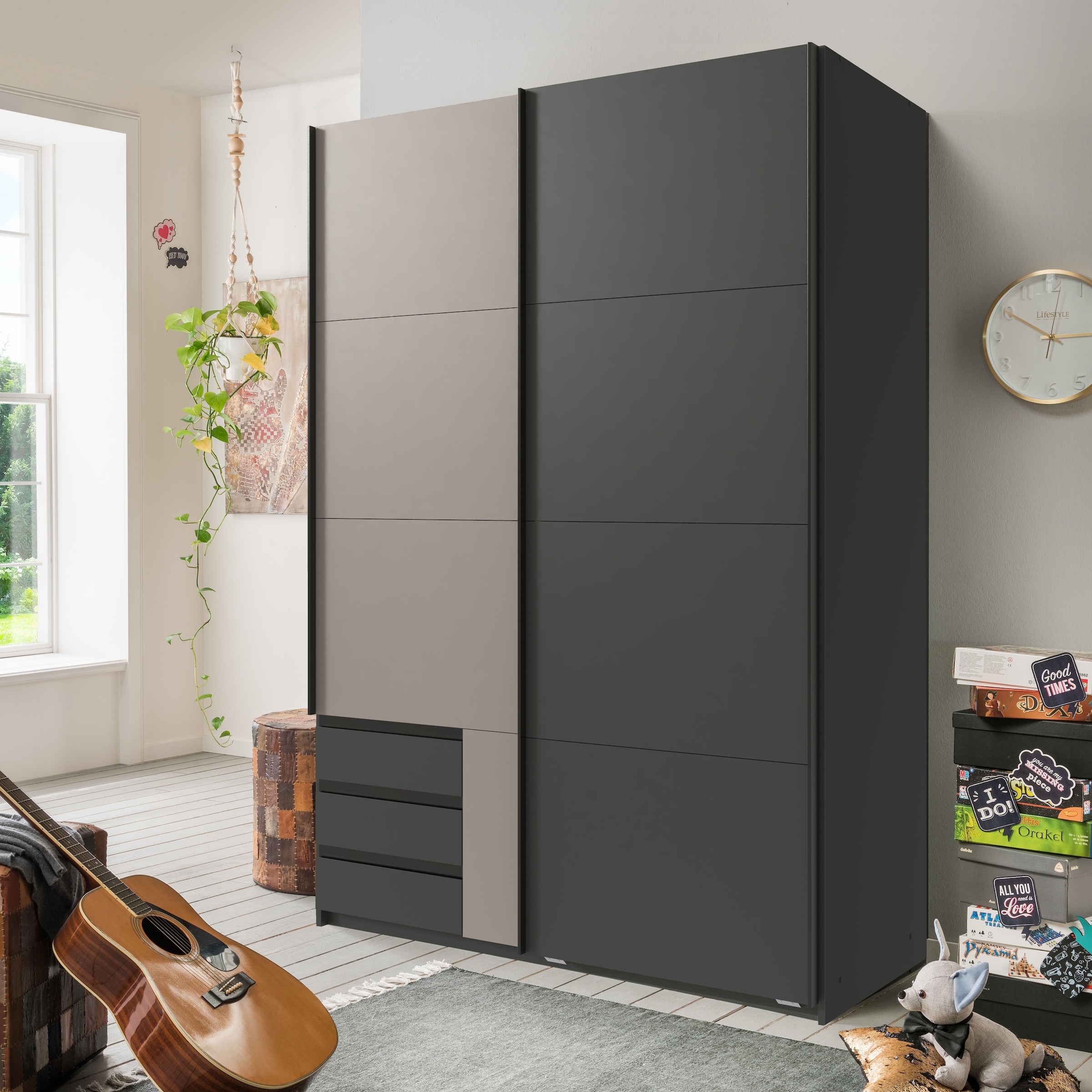 Wimex Schwebetürenschrank »Emden« Mit Aussenschubkästen