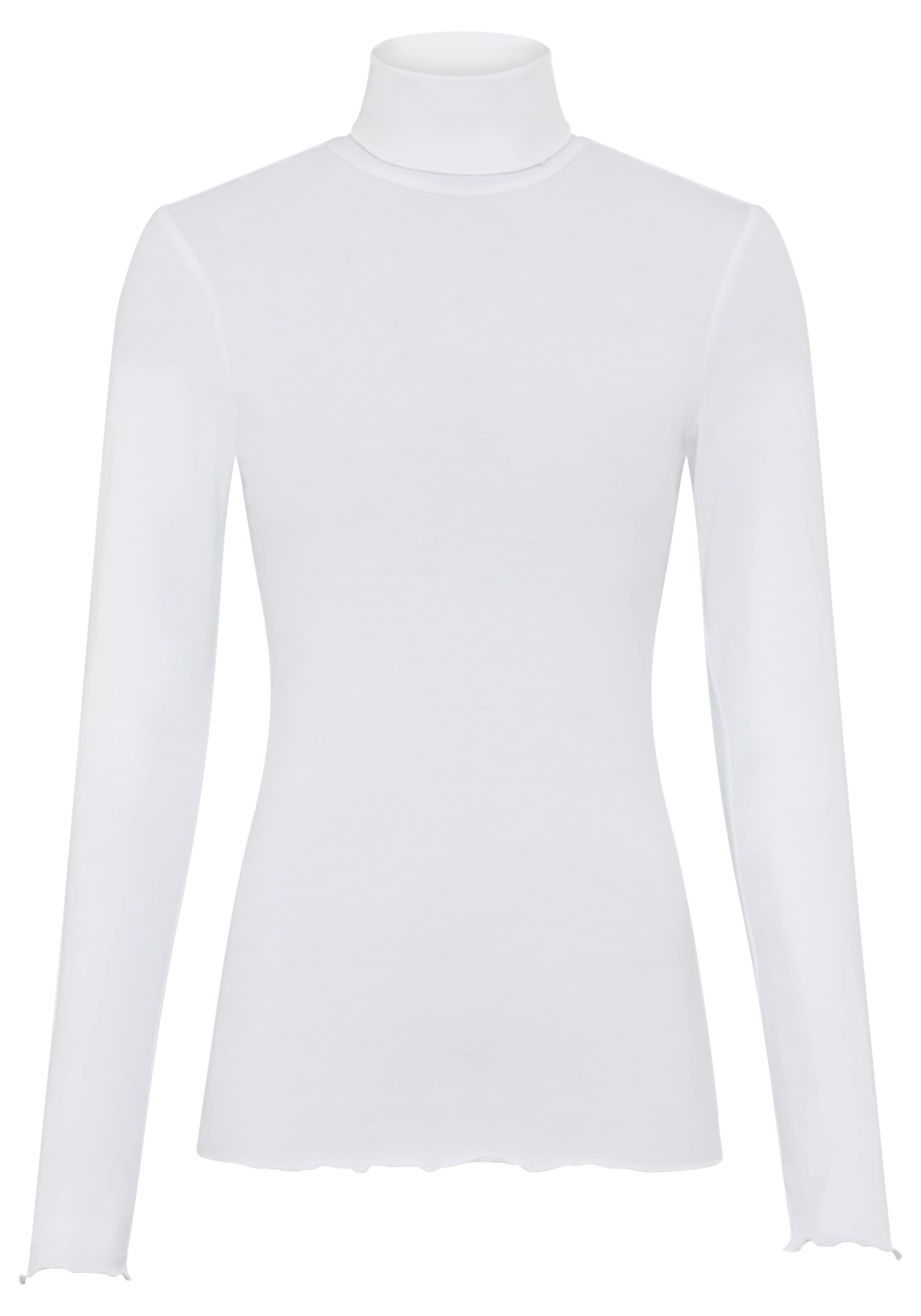 Flashlights T-shirt à manches longues mit Rollkragen, elastischer Jersey, Babylock Saum