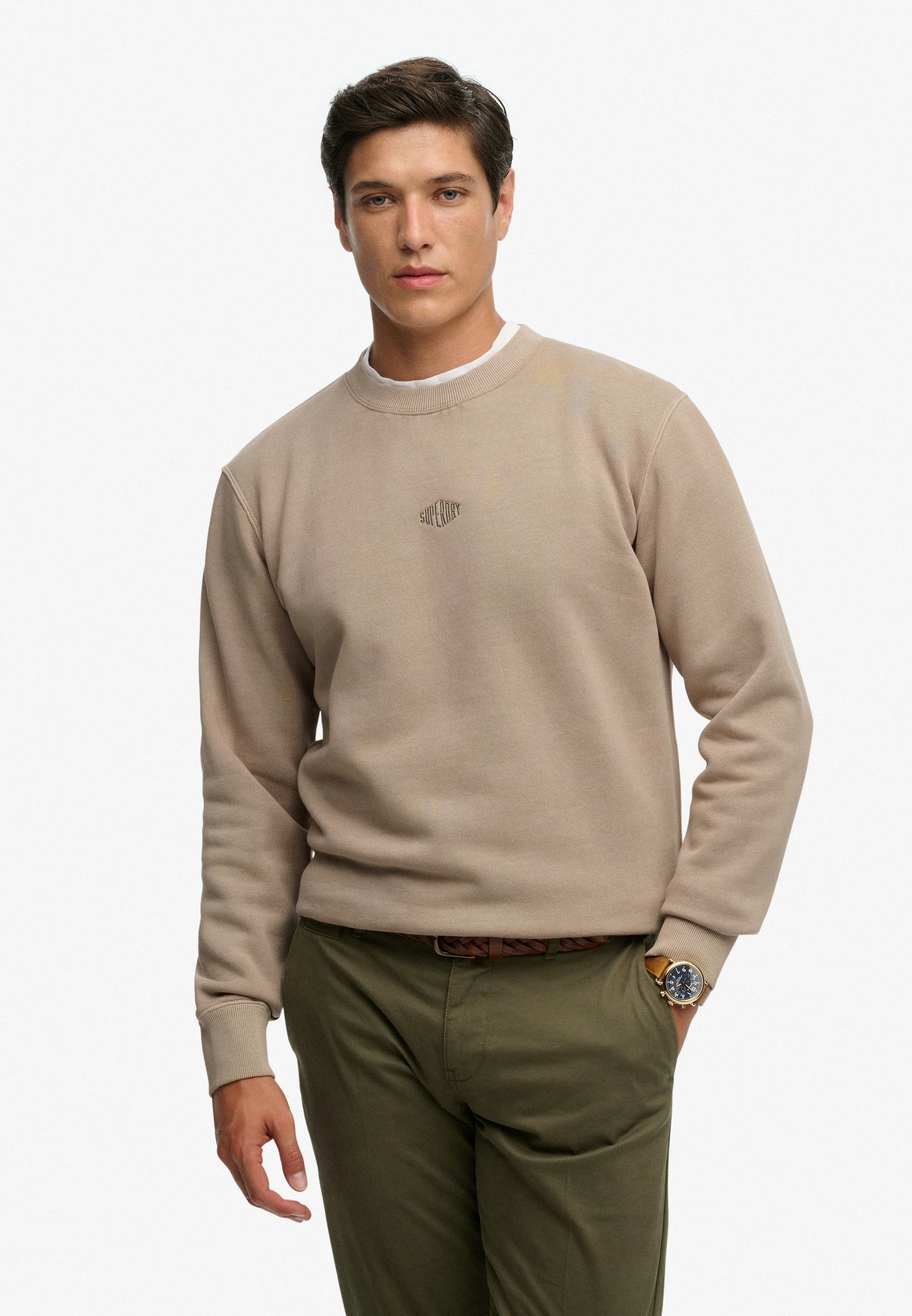 Superdry Sweat-shirt »MICRO LOGO CREW«, avec micro-logo de marque
