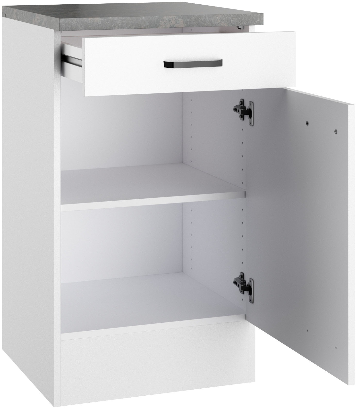OPTIFIT Armoire basse »OPTImulti« Breite 50 cm, Tiefe 50 cm, mit 1 Tür, 1 Schubkasten, 1 Einlegeboden