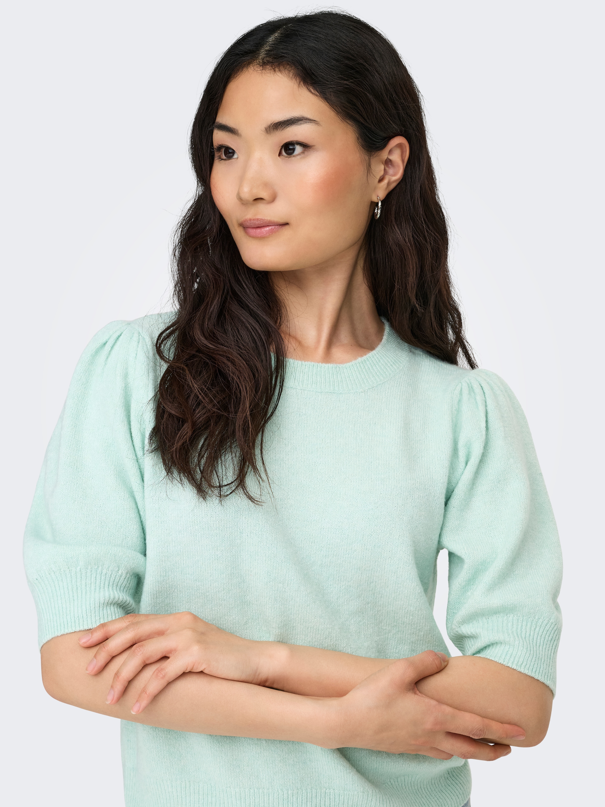 ONLY Pull en tricot »ONLRICA LIFE 2/4 PULLOVER KNT NOOS« mélange de matériaux, coupe régulière