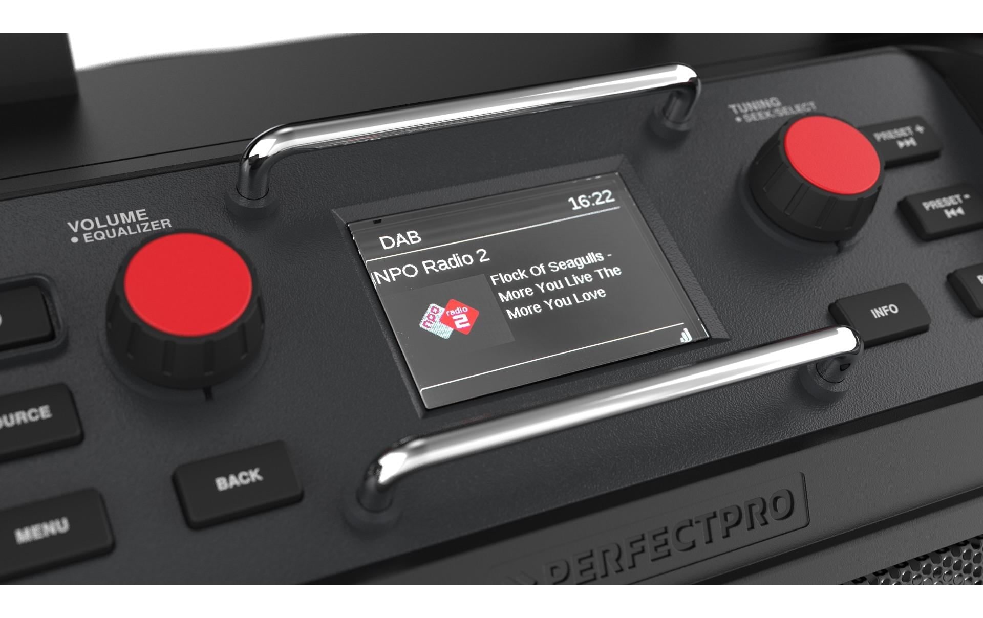 PerfectPro Baustellenradio »ROCKPRO« ( ) Display, Equalizer, MP3 Player, Powerbank, Senderspeicher