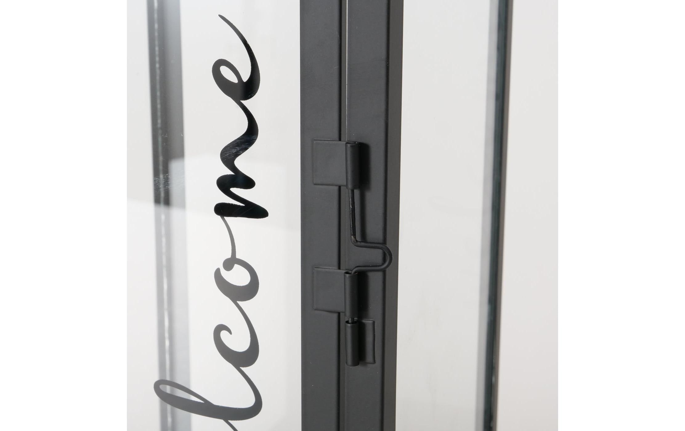 BOLTZE Kerzenlaterne »Manhattan 2-teilig« mit beschrifteten Glas