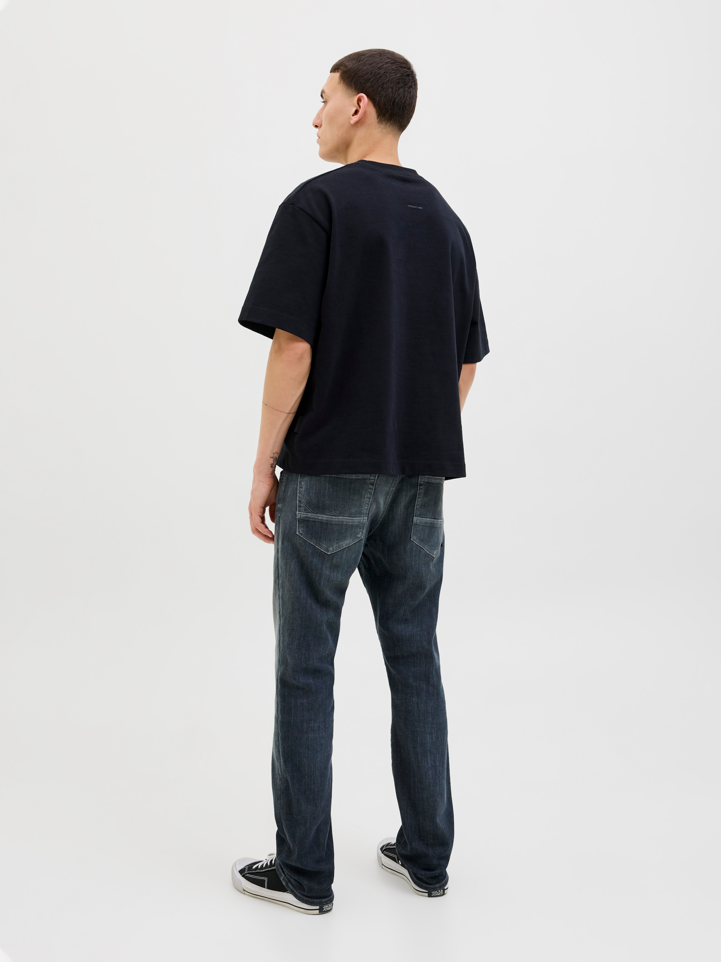Jack & Jones Slim-fit-Jeans »JJIGLENN – Jeans mit Stretch, niedriger Leibhöhe und Taschen« Baumwollmischung, slim fit