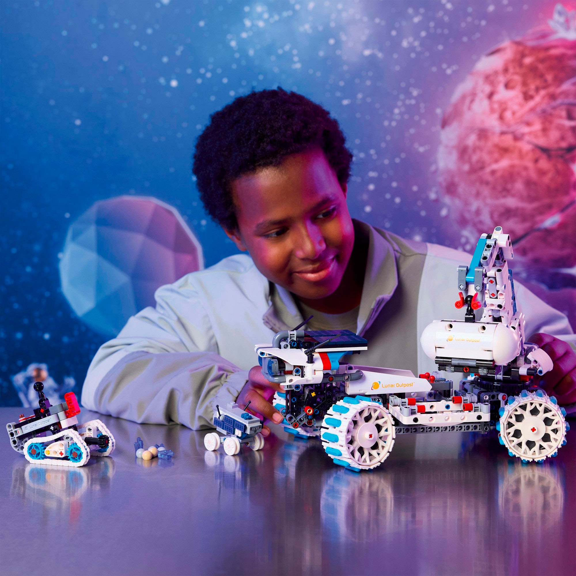 LEGO® Konstruktionsspielsteine »Lunar Outpost Mondrover-Raumfahrzeug (42211), LEGO Technic« Made in Europe