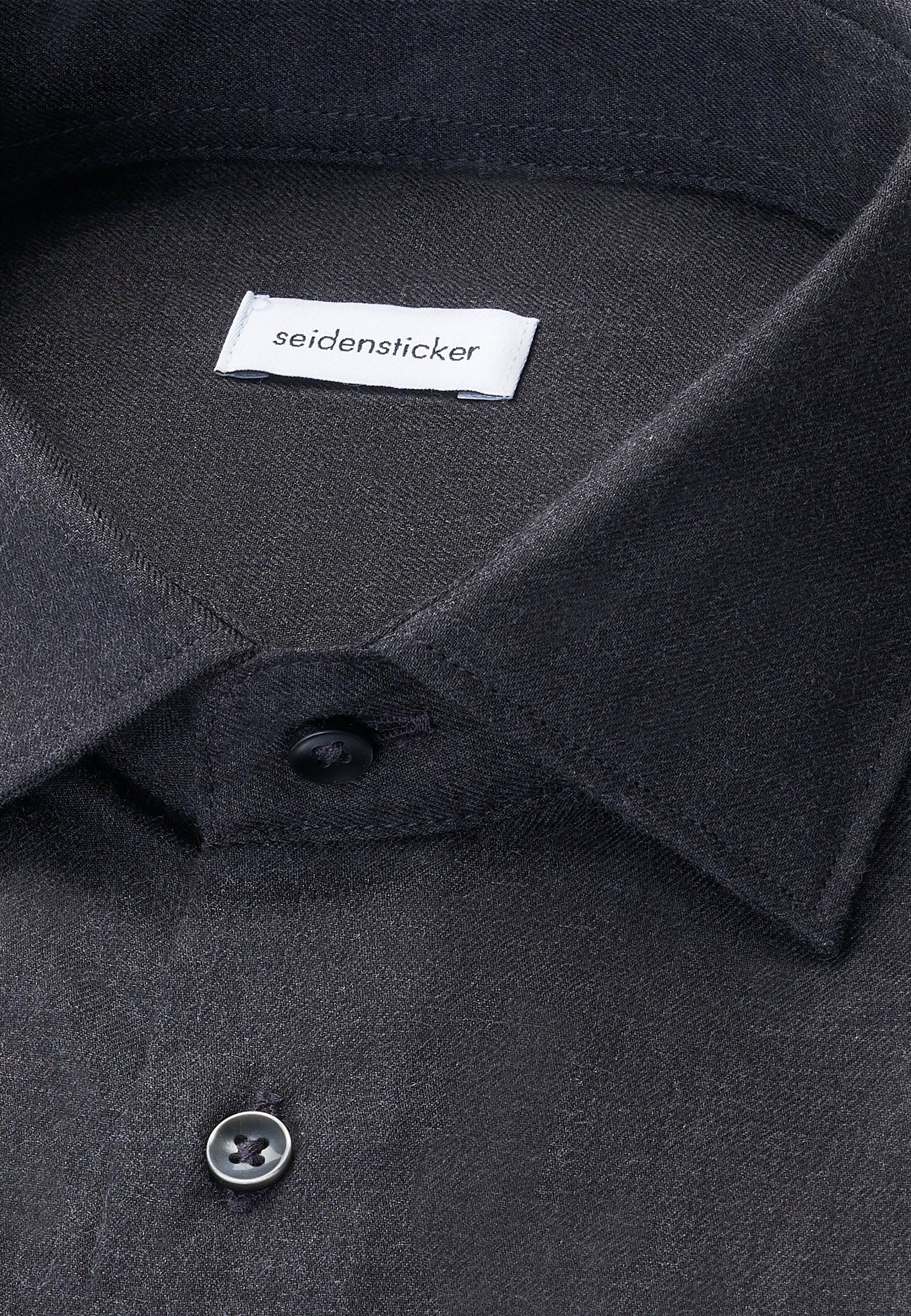 seidensticker Flanellhemd »Schwarze Rose« X-Slim 1/1 Kentkragen Uni