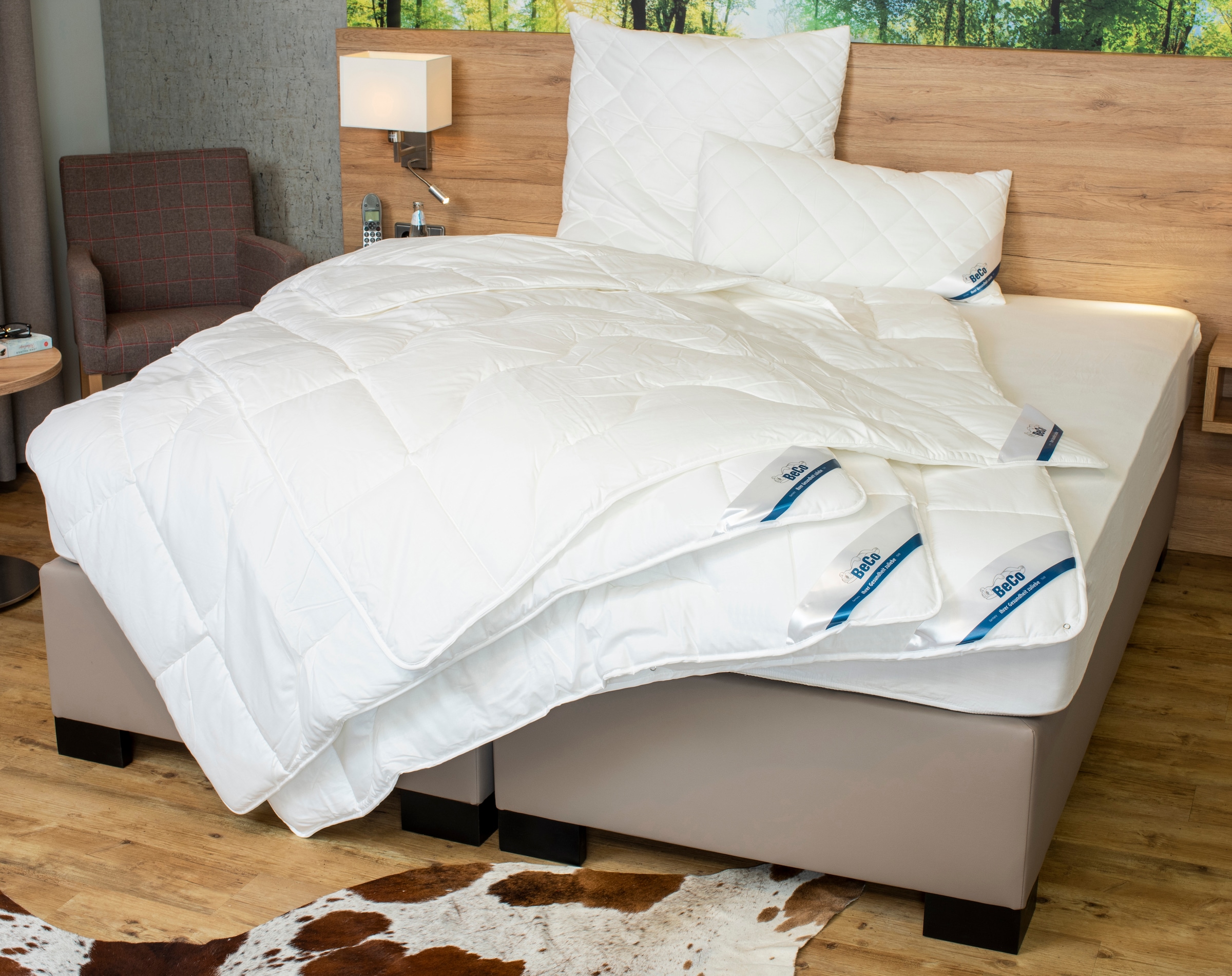 Beco Microfaserbettdecke »BeCo Medibett MF50 Made in Green 135x200 cm und weitere Grössen« leicht Füllung Polyester Bezug Baumwolle 1 Stk. tlg. Made in EU, allergiker geeignet (Hausstauballergiker)