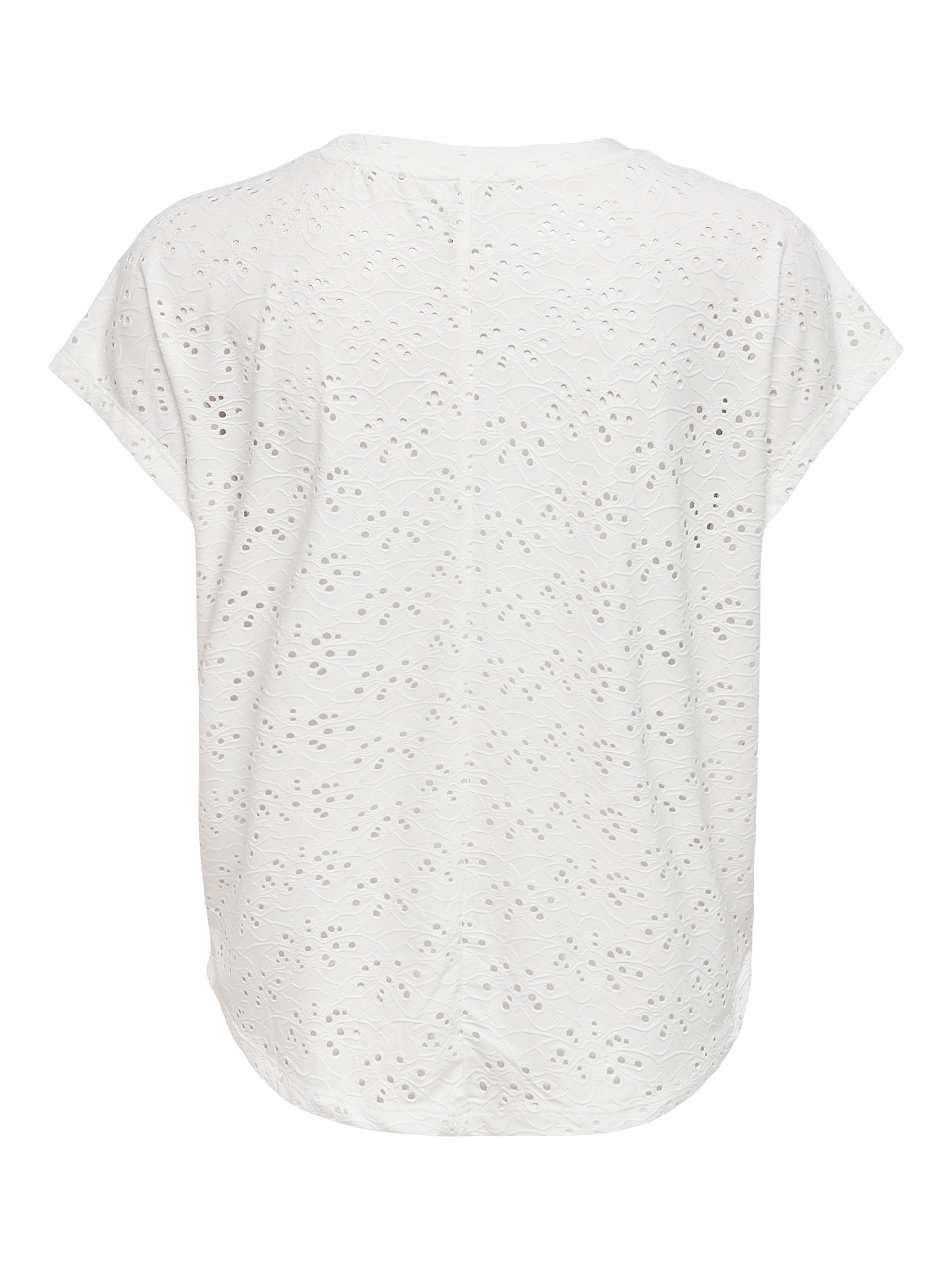 ONLY Kurzarmshirt »ONLSMILLA LIFE S/S TOP JRS NOOS« regular fit, modisch, Single Jersey, Materialmix, Rundhals