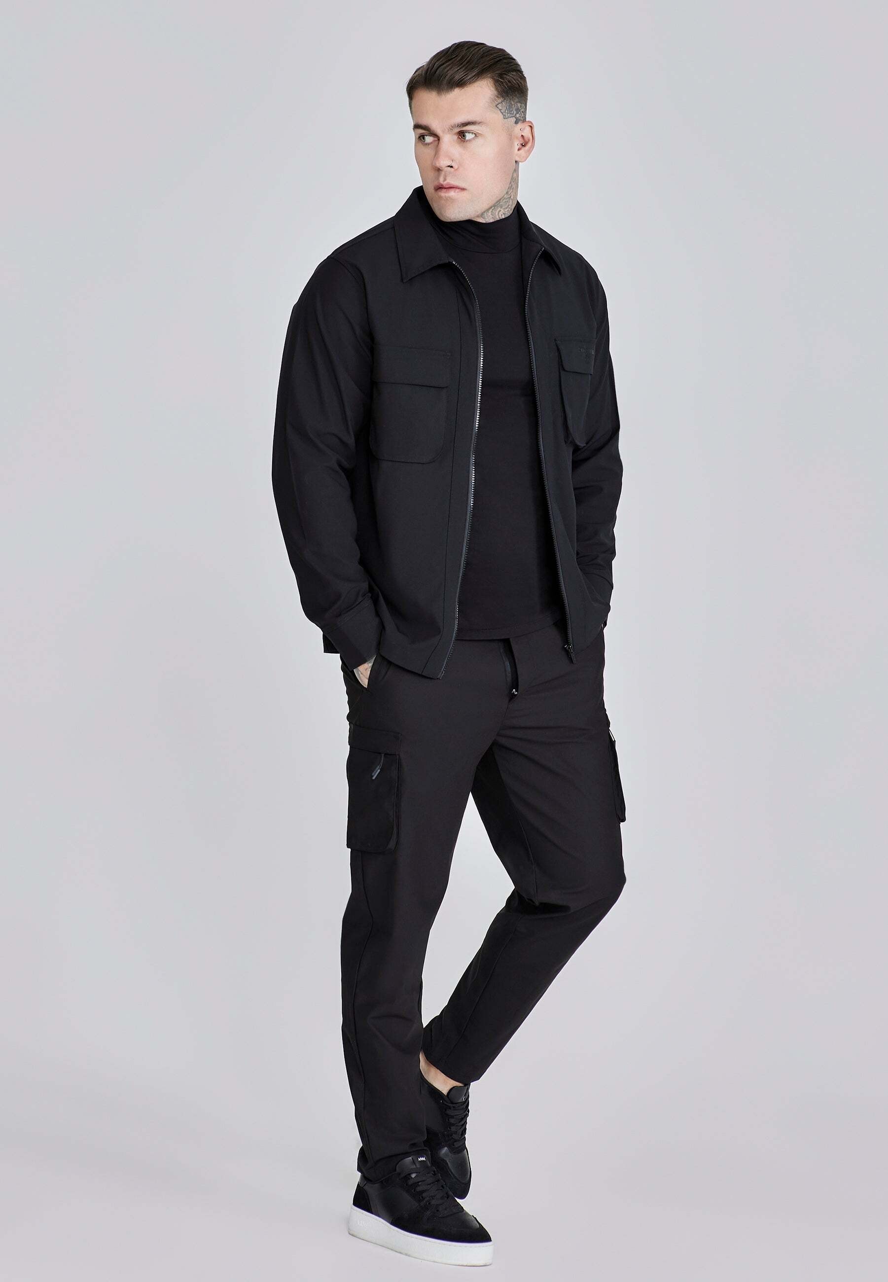 Siksilk Langarmhemd »Siksilk Overshirt Utility Overshirt«
