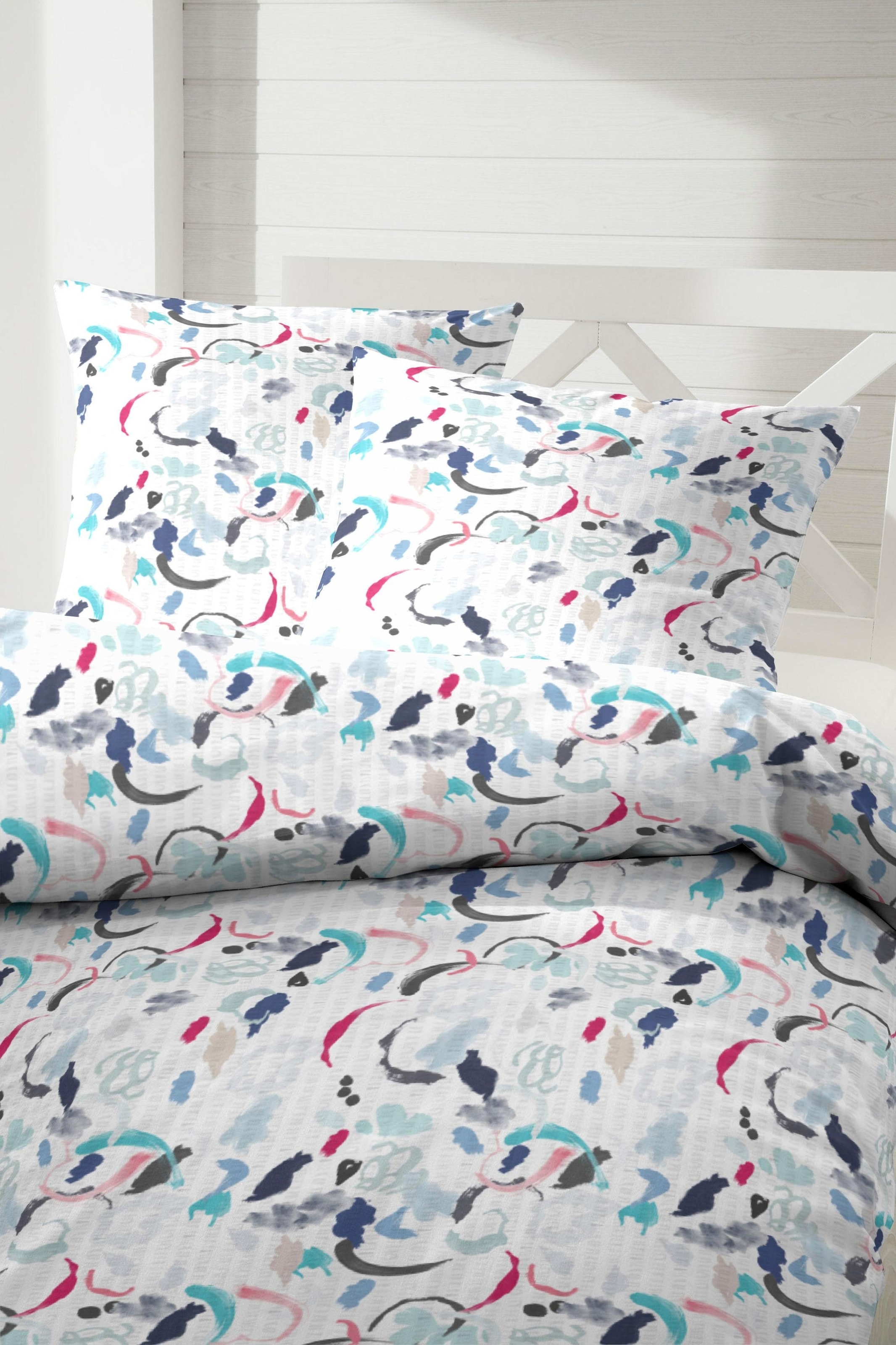 Primera Linge de lit »Pinselstriche« 2 cuis mit stilisierten Pinselstrichen