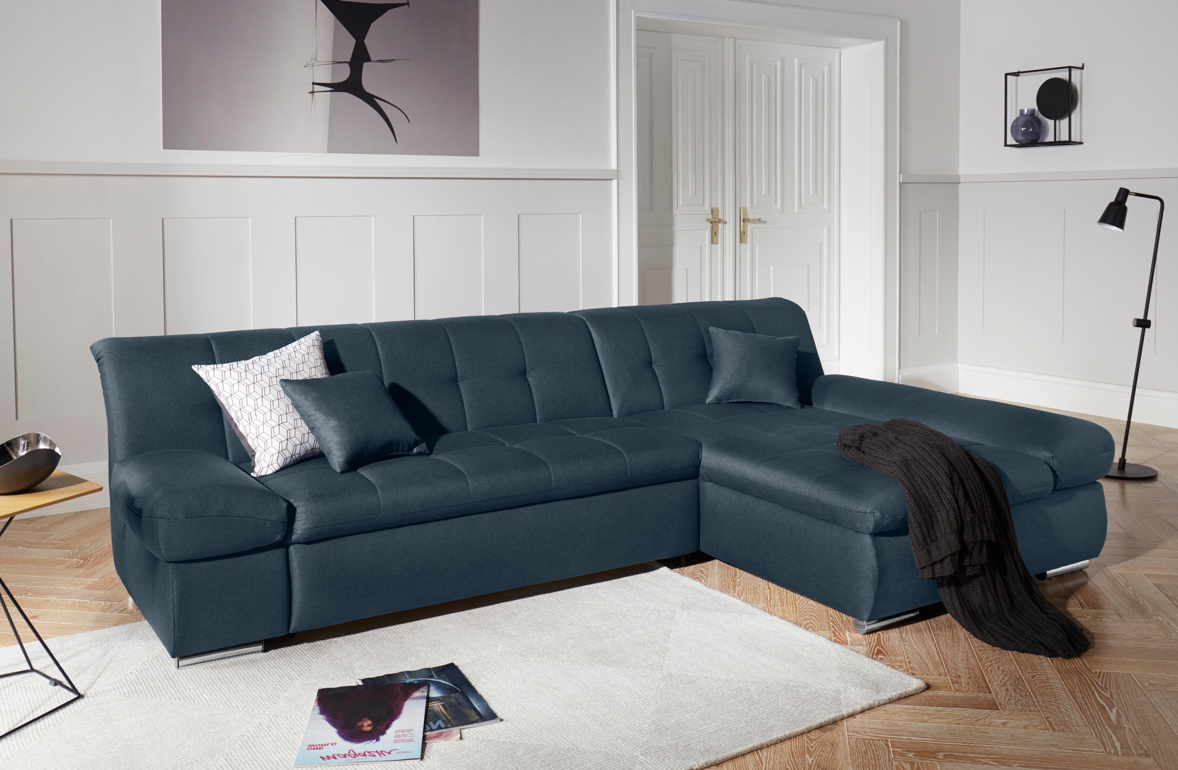 DOMO collection Ecksofa »Mona L-Form« wahlweise mit Bettfunktion
