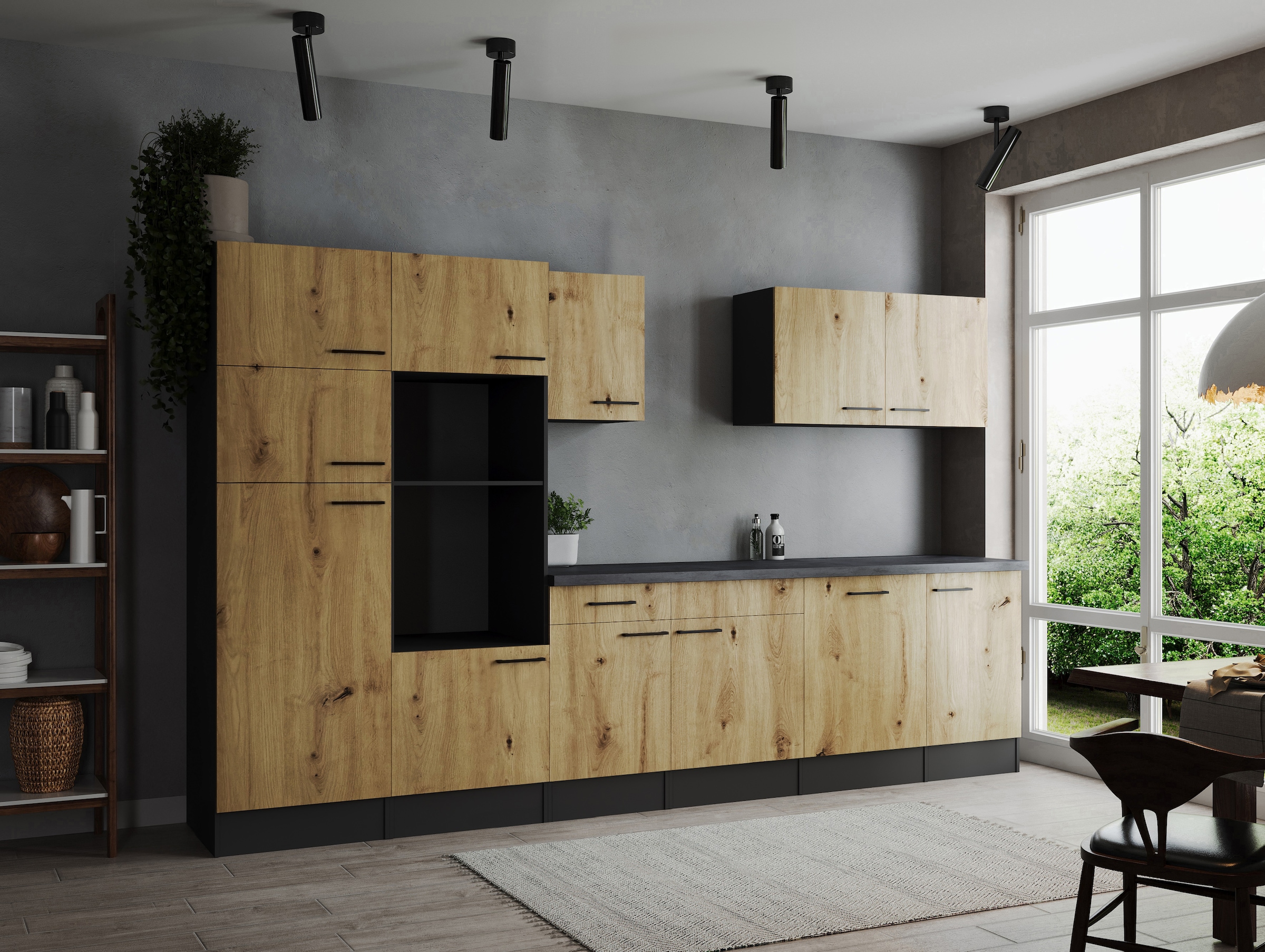 RESPEKTA Küchenzeile »Oliver« Breite 340 cm, 90 cm Arbeitshöhe, in exklusiver Konfiguration für OTTO