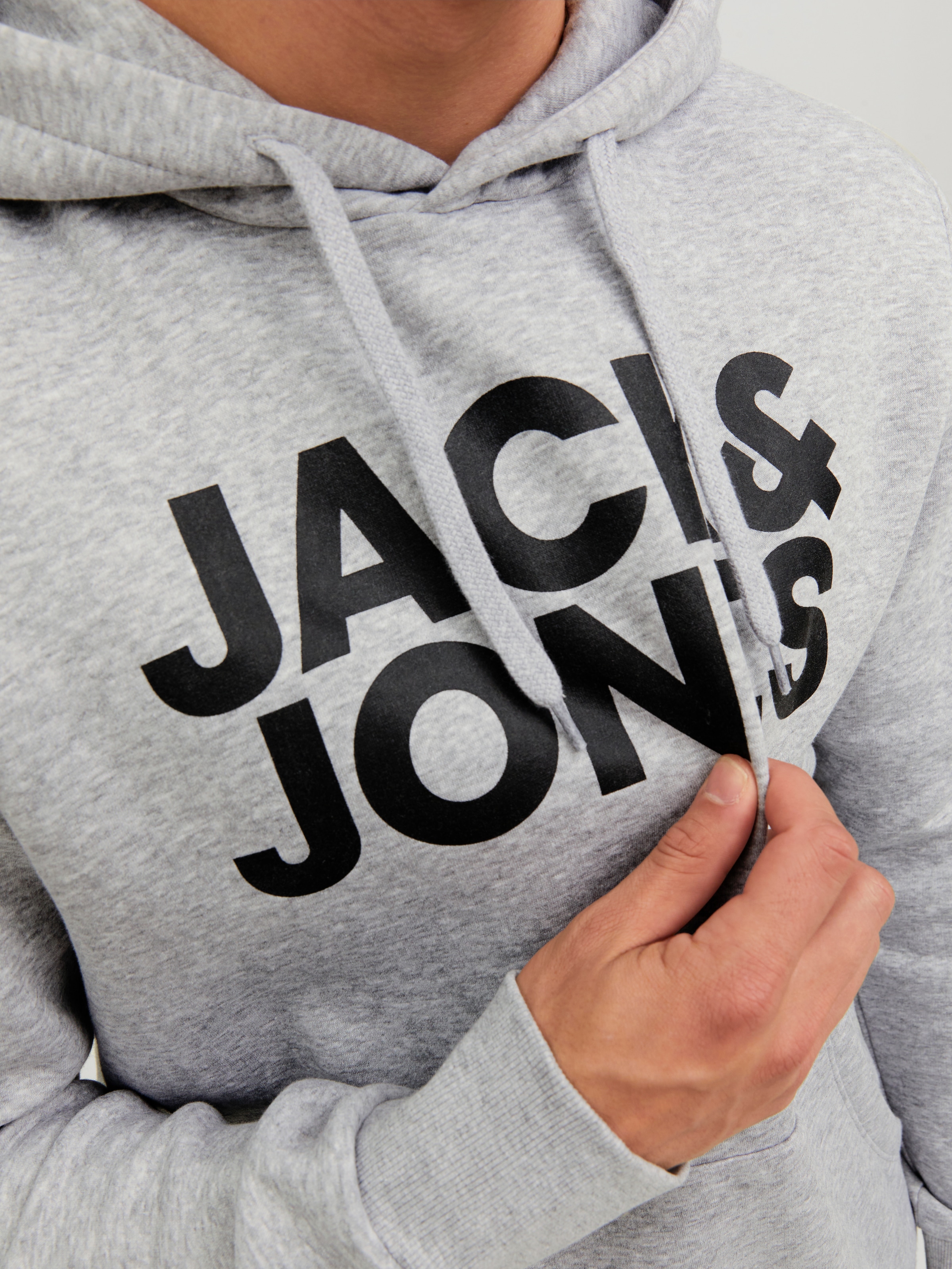 Jack & Jones Sweat à capuche »JJECORP  Kapuze und Frontprint«, bedruckt, modisch, regular fit, Baumwollmischung, Rundhals
