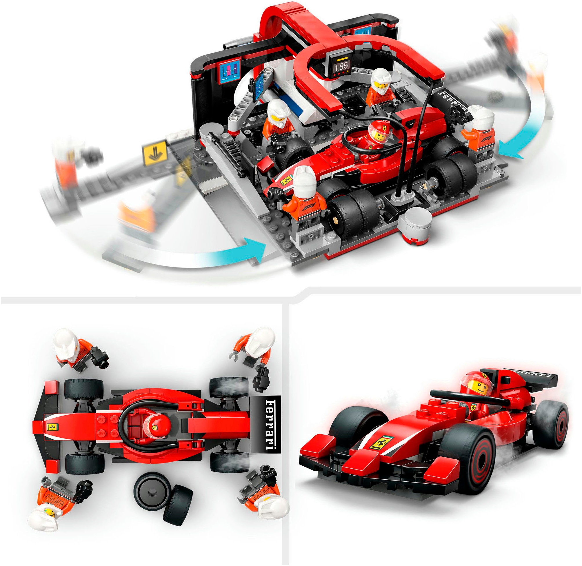LEGO® Pions de construction »F1® Boxenstopp mit Boxencrew und Ferrari Flitzer (60443), LEGO City« LEGO City; Made in Europe