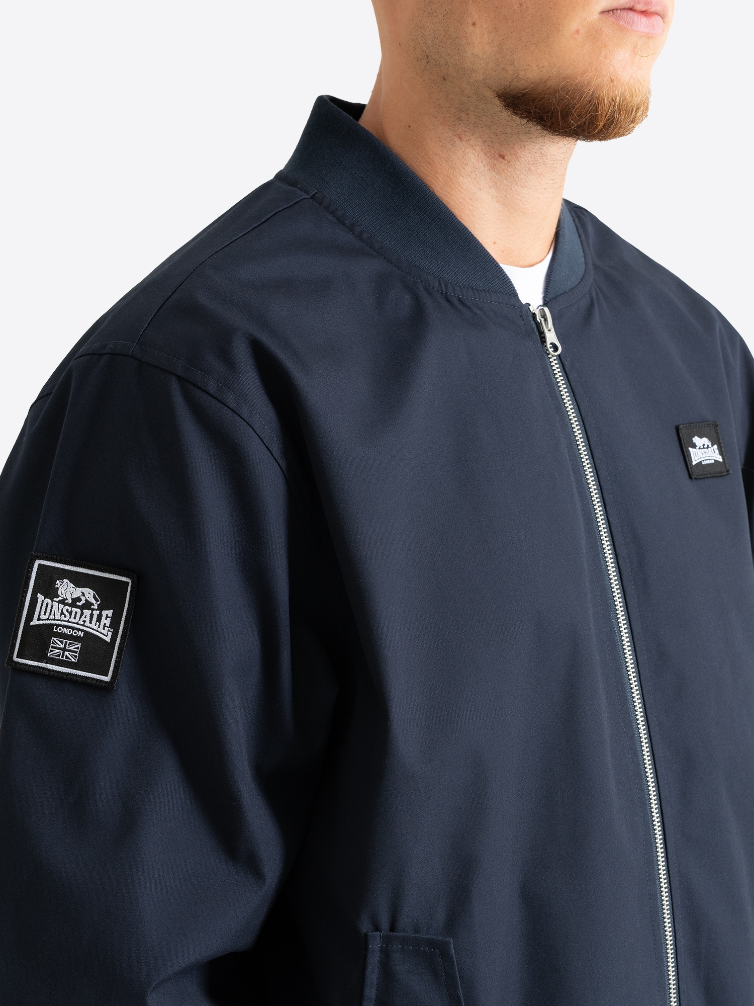 Lonsdale Collegejacke »LEYTONSTONE« mit Reissverschluss, aus Baumwolle und Polyester, normale Passform