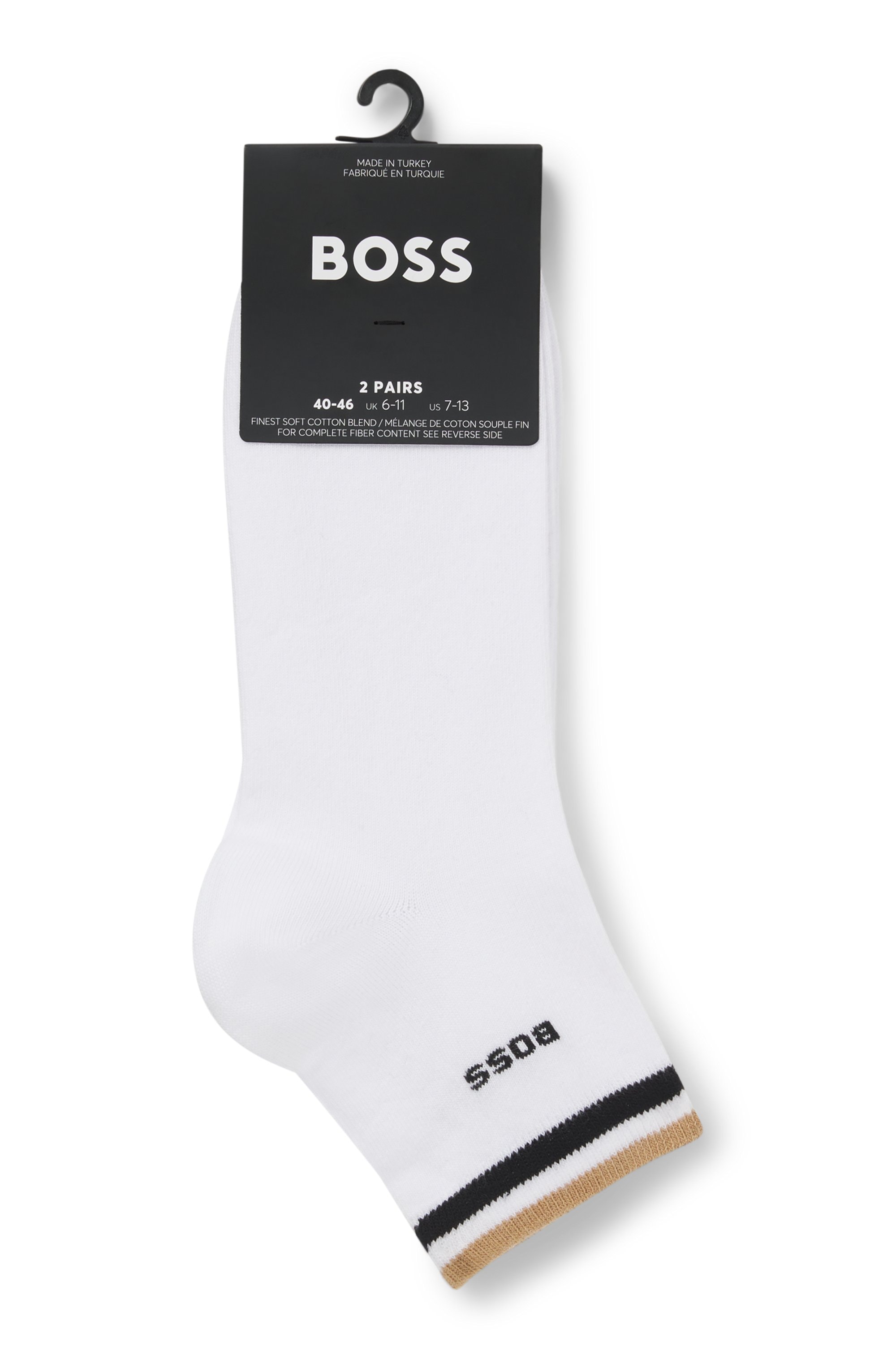BOSS Freizeitsocken »2P SH Stripe CC« Packung, 2er, 2 Stk. tlg. mit BOSS Schriftzug
