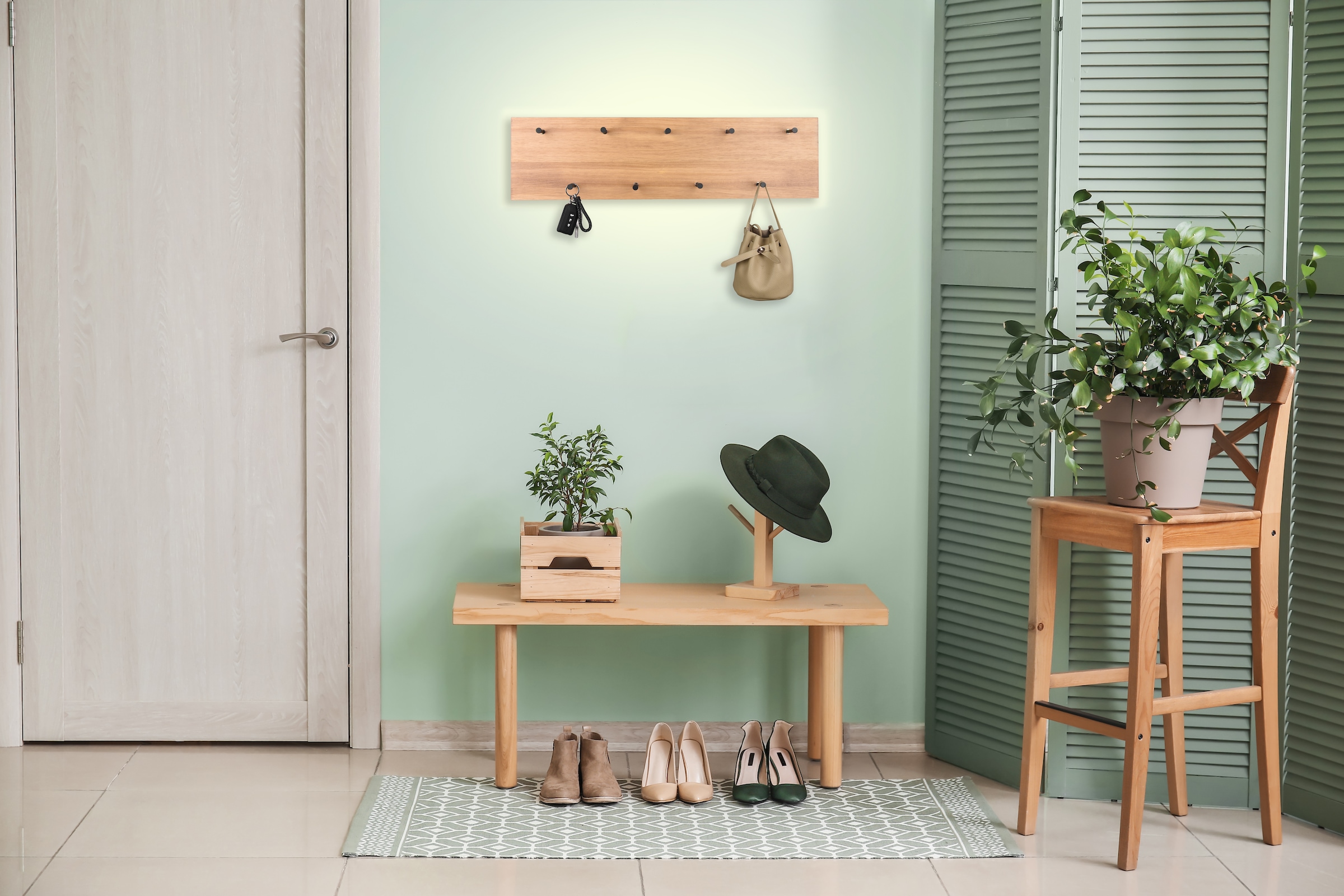 MIRRORS AND MORE Porte-manteau mural »Samantha« 1 cuis tlg.