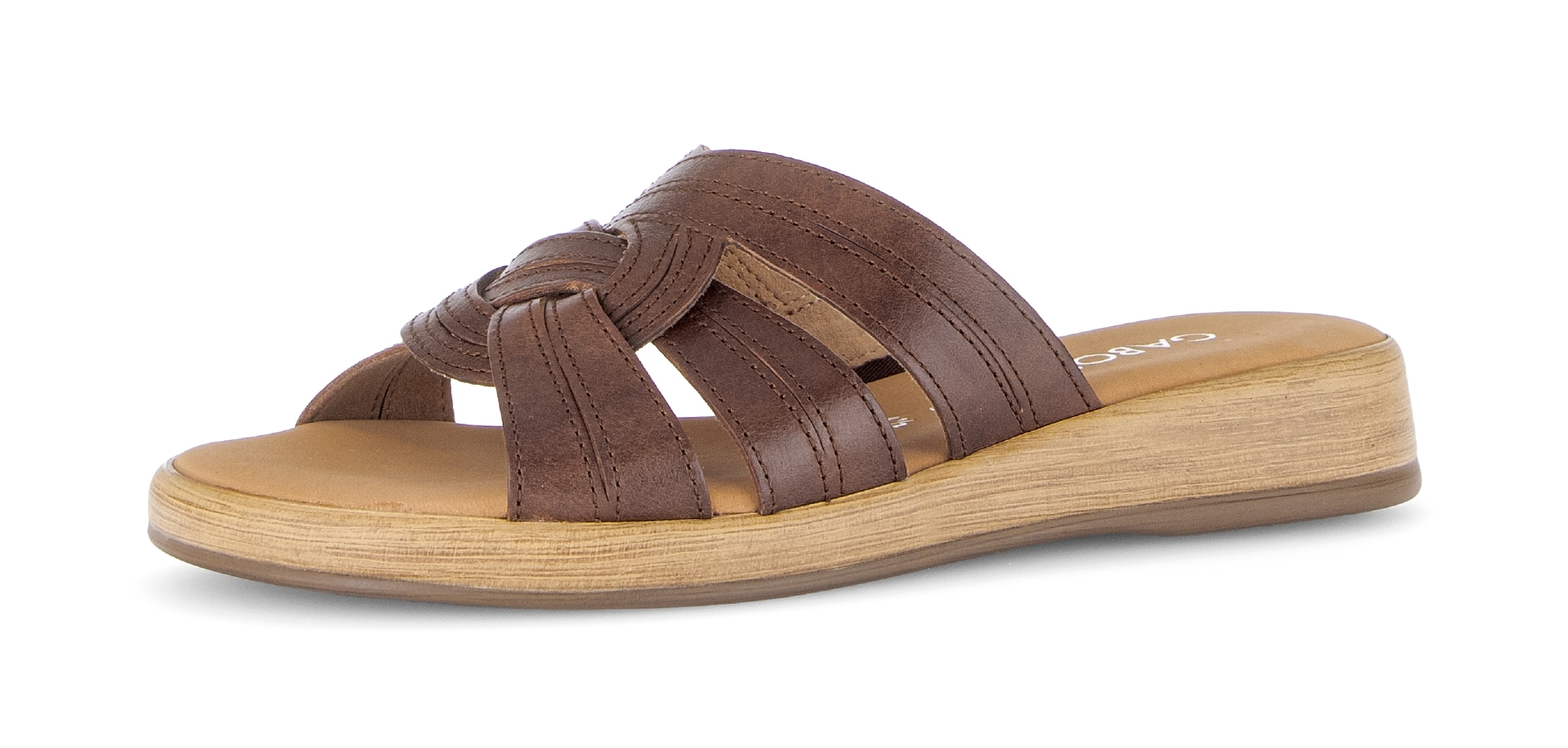Gabor Pantolette »Rhodos«  plateforme, chaussure à enfiler, chaussure d'été avec surpiqûres
