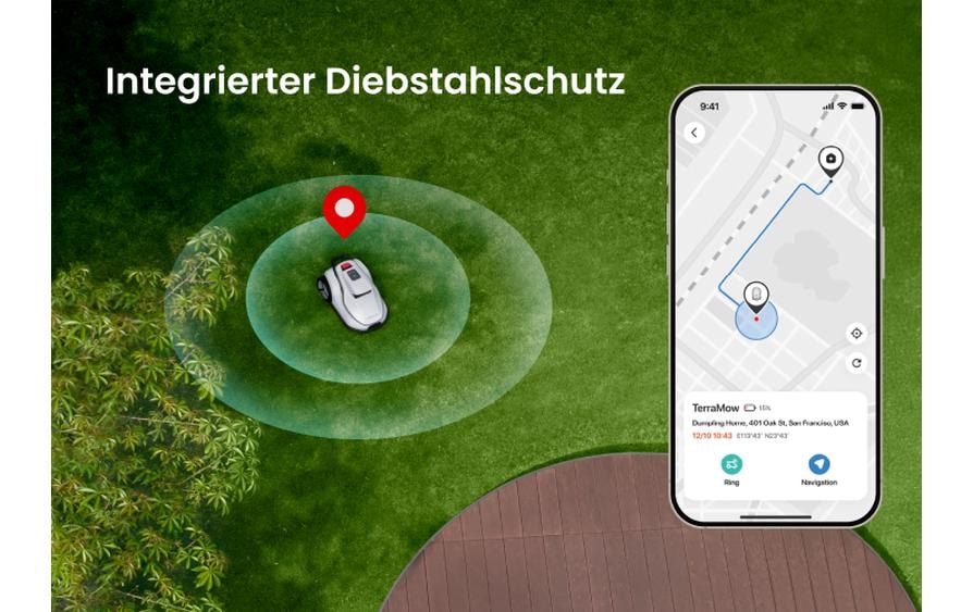   Robot tondeuse »Terramow V1000 1200 m²«  Kabelloser, KI-gesteuerter Mähroboter