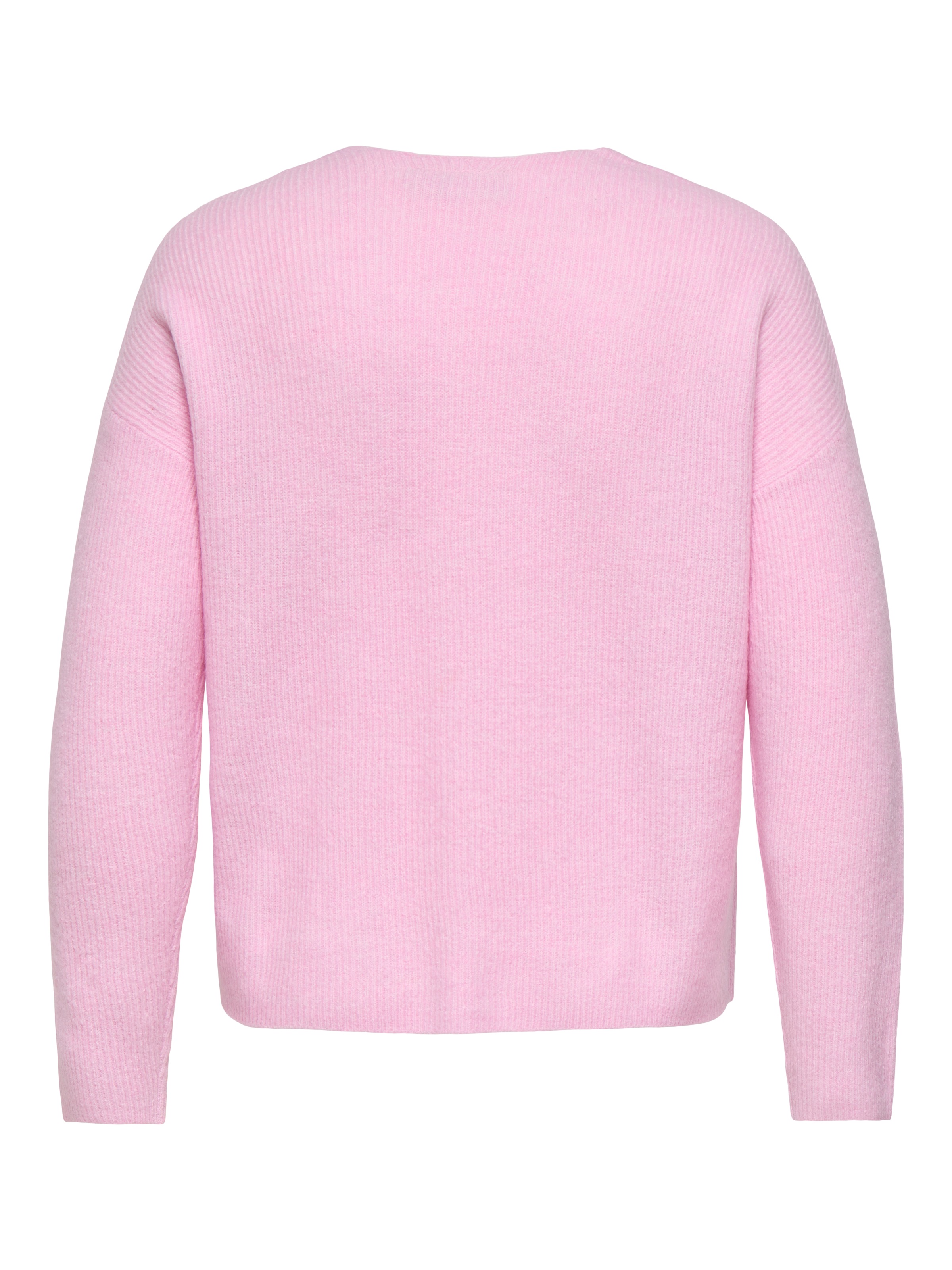 ONLY CARMAKOMA Pull en tricot »CARCAMILLA V-NECK L/S PULLOVER KNT NOOS« Materialmix