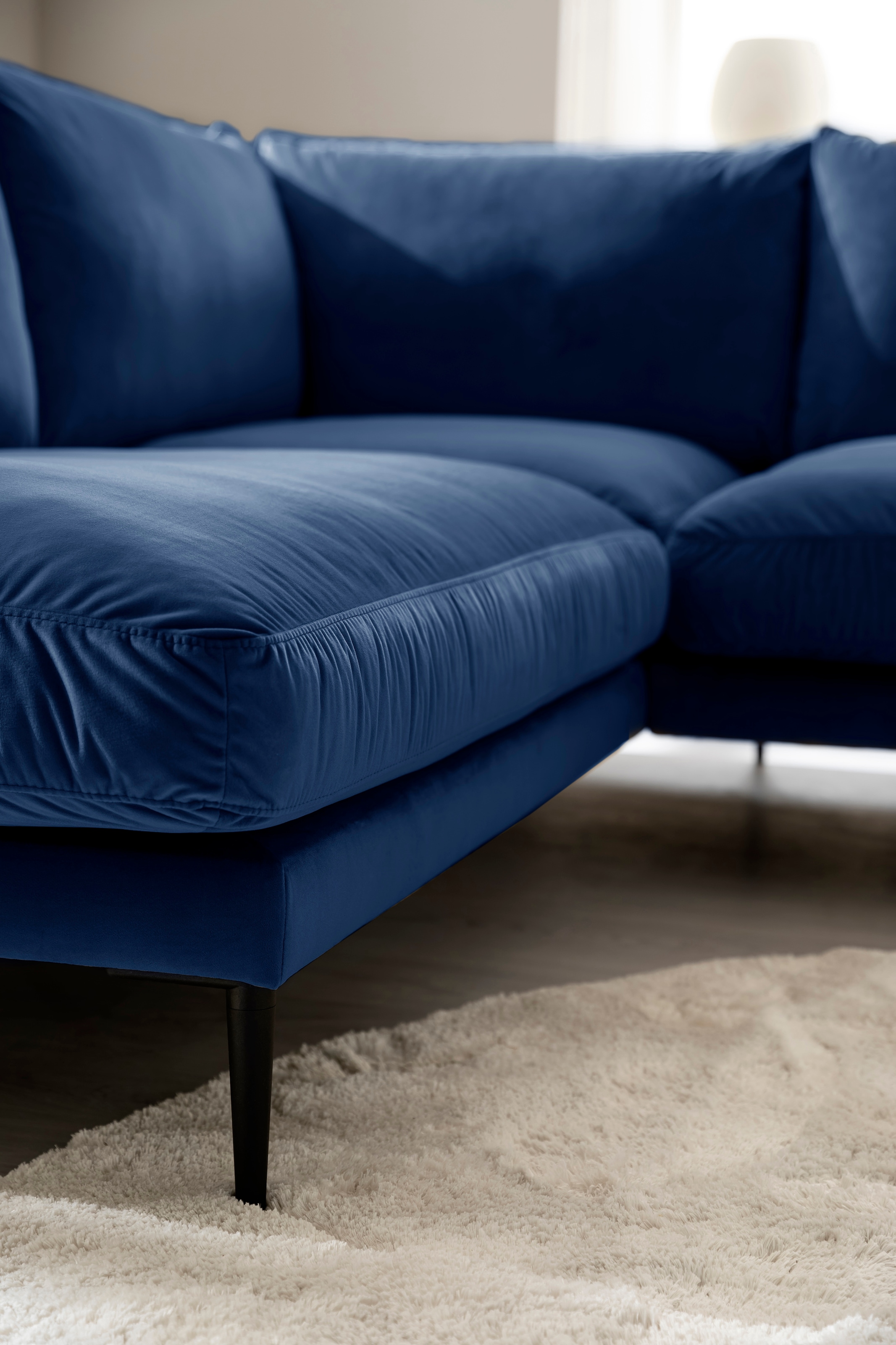 Trends by HG Polsterecke »Svea L-Form« Ottomane rechts oder links, mit Metallfuss, frei im Raum stellbar