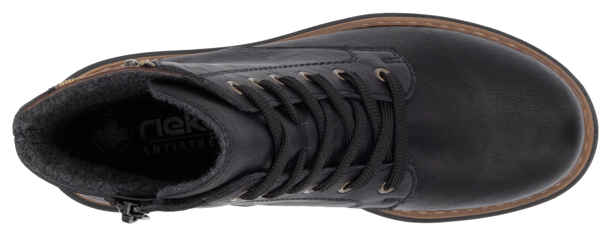 Rieker Schnürstiefelette  , Schnürboots, Blockabsatz, mit praktischem Innenreissverschluss