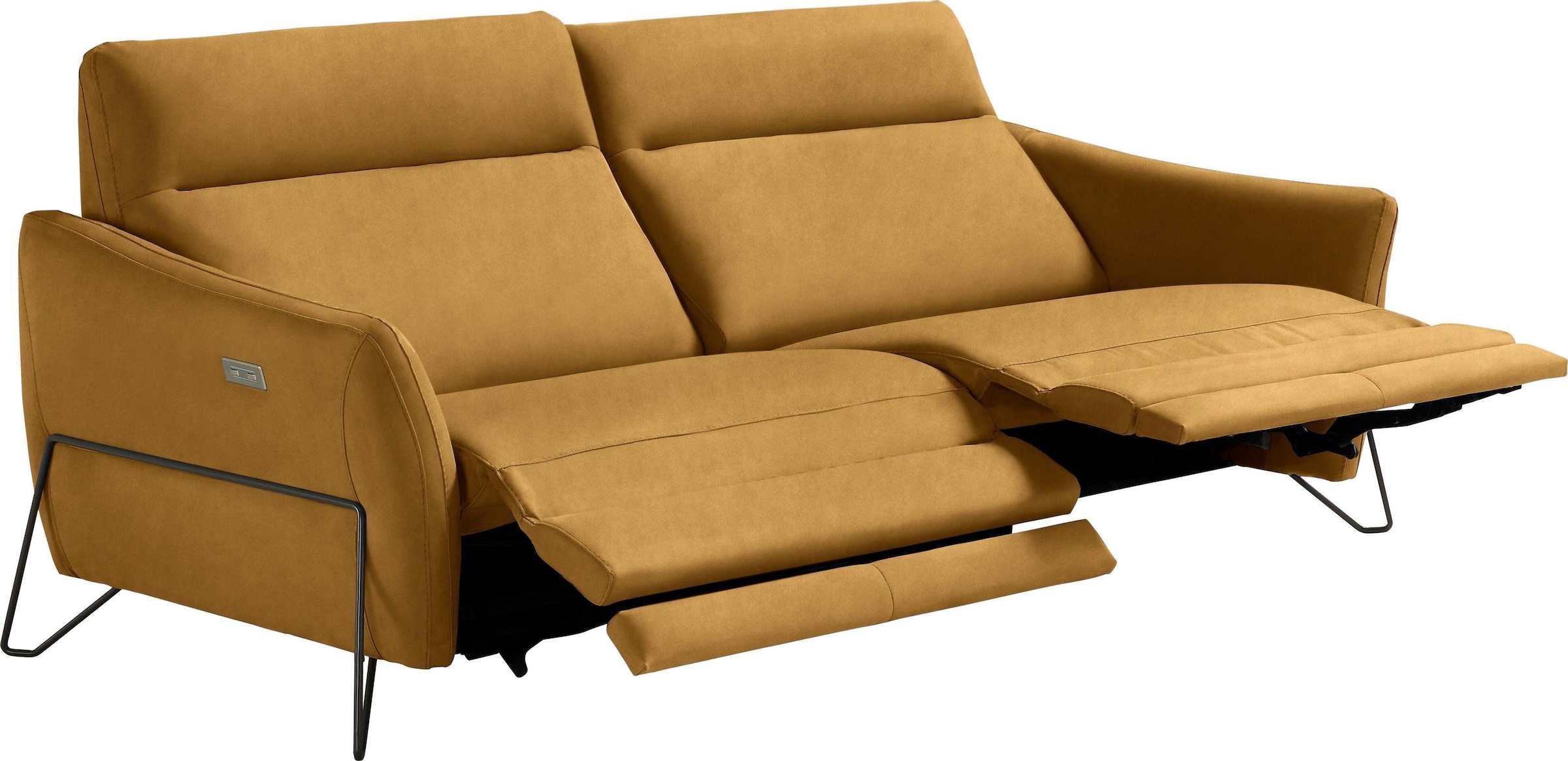 Egoitaliano 2-places »Gaia, modern, elegant und super komfortabel mit hoher Rückenlehne« erstklassiger Sitzkomfort, Inkl. 2 Relaxfunktionen, mit Designfuss