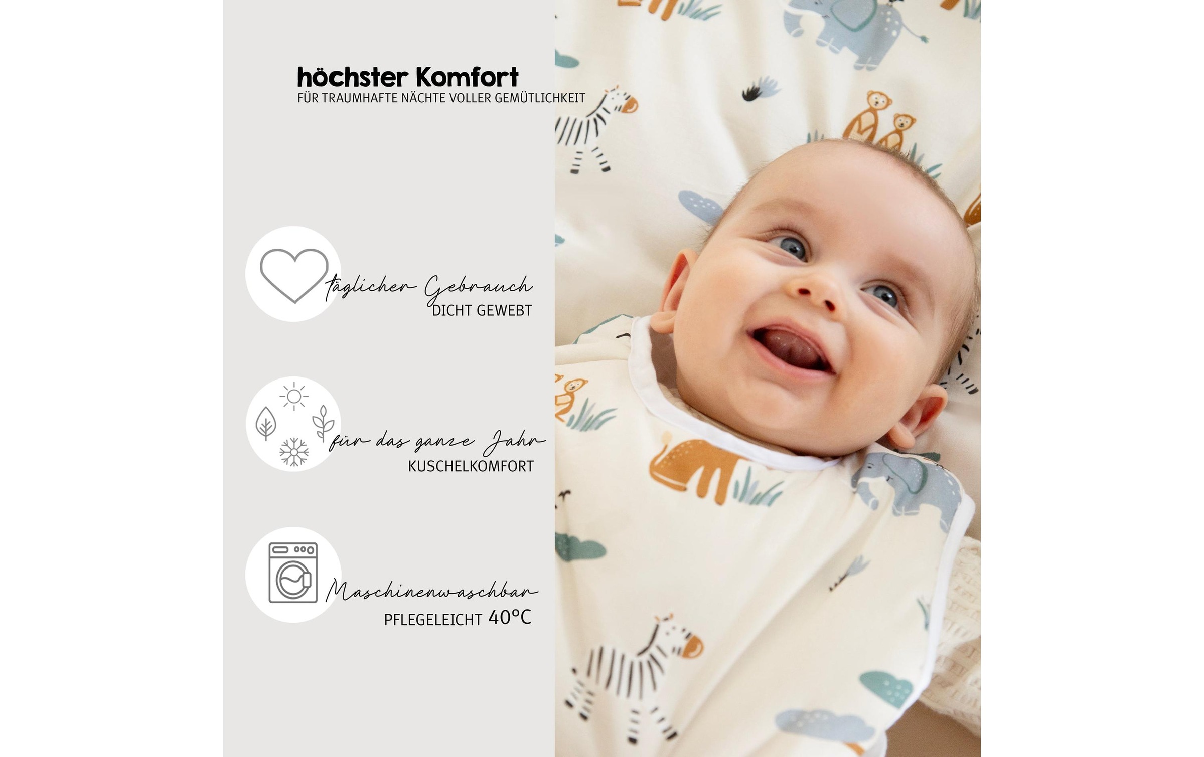 roba® Bettnestchen »Savanna Friends 170 x 28 cm«