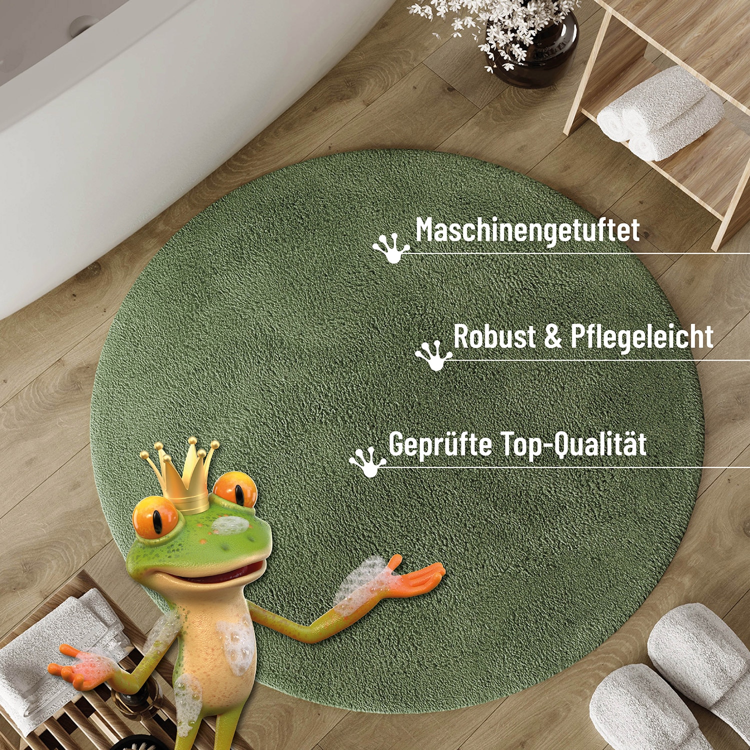 Wecon home Basics Tapis de bain »Erik« Höhe 20 mm waschbar, rutschfest, sehr weich, strapazierfähig, pflegeleicht