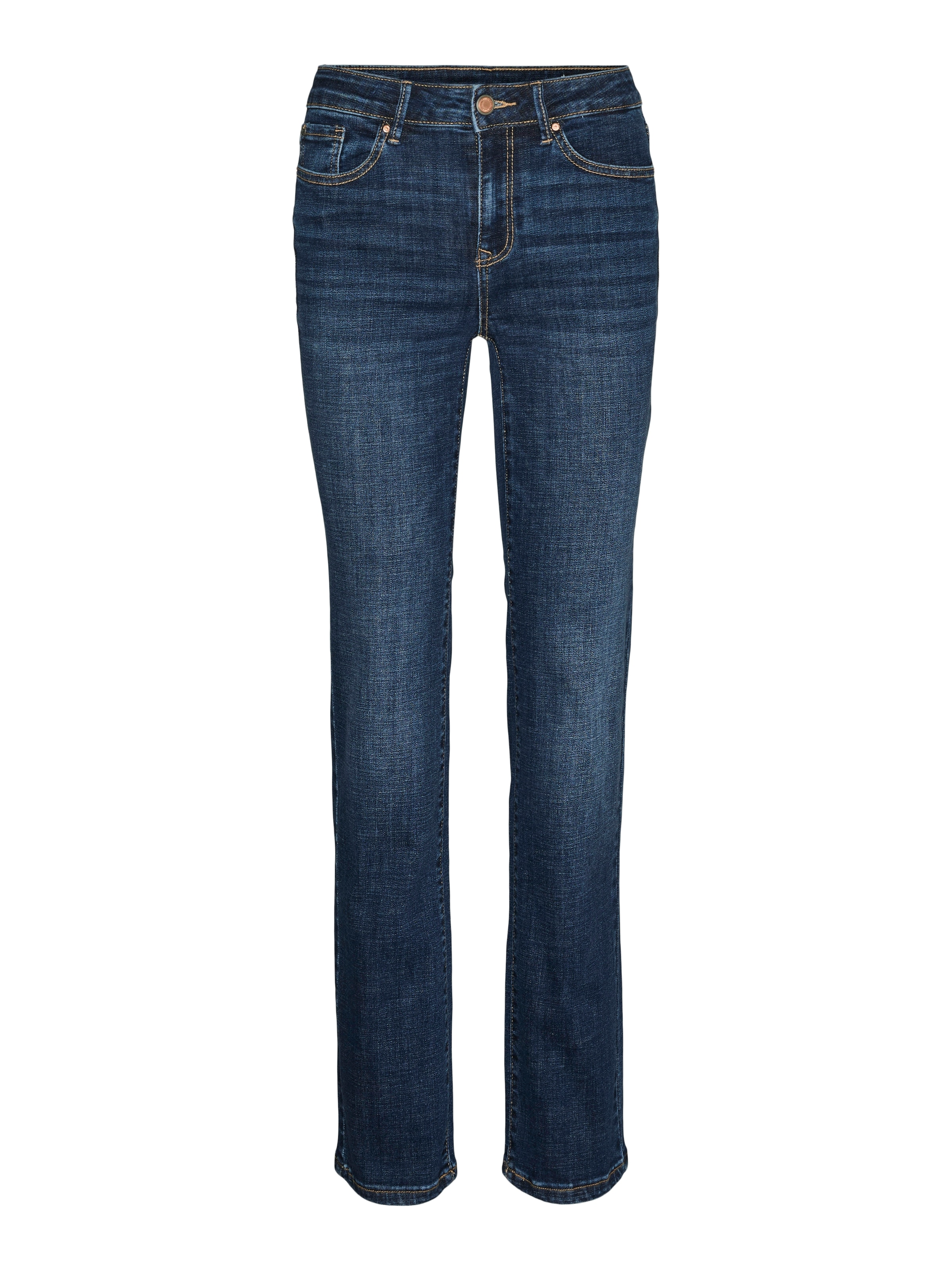 Vero Moda Jeans droit »VMFLASH MR STRAIGHT JEANS LI3300 GA NOOS« Baumwollmischung mit Stretch, regular waist, straight fit