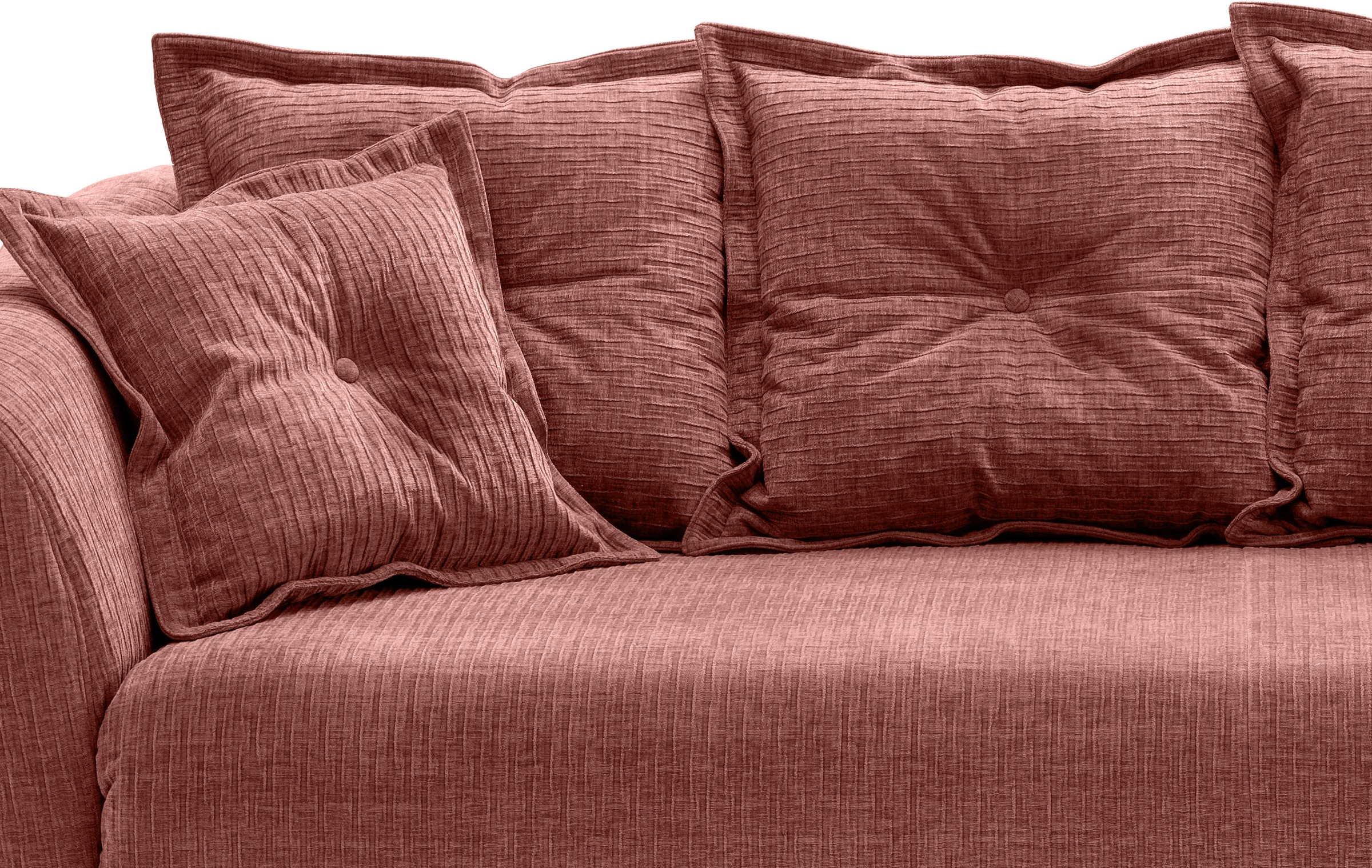 Home affaire 3-Sitzer »Baggio Breite 236 cm, modernes Sofa, hoher Fuss, bequem« schwarze Metallfüsse