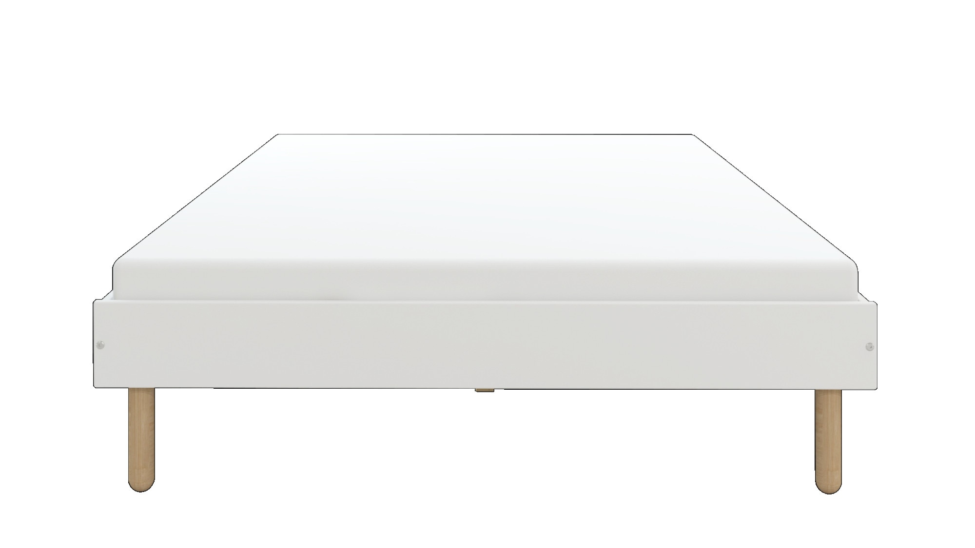 GOODproduct Bett »Dagmar, Bettgestell, Futonbett, Füsse aus Massivholz« 140cm Liegefläche,  mit festen Latten aus massiver Kiefer, belastbar mit 200KG