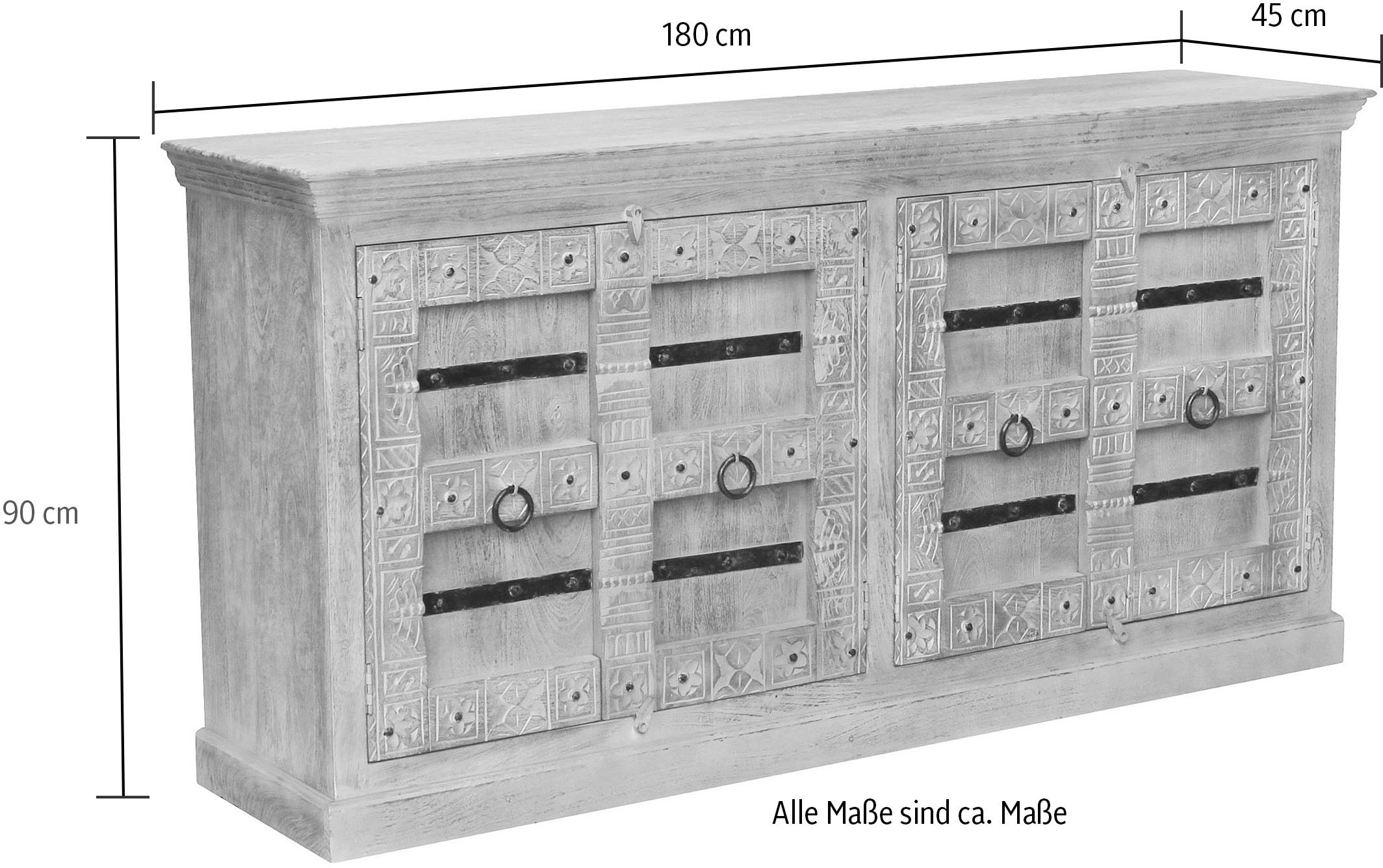 SIT Buffet »Daipur« orné de sculptures élaborées