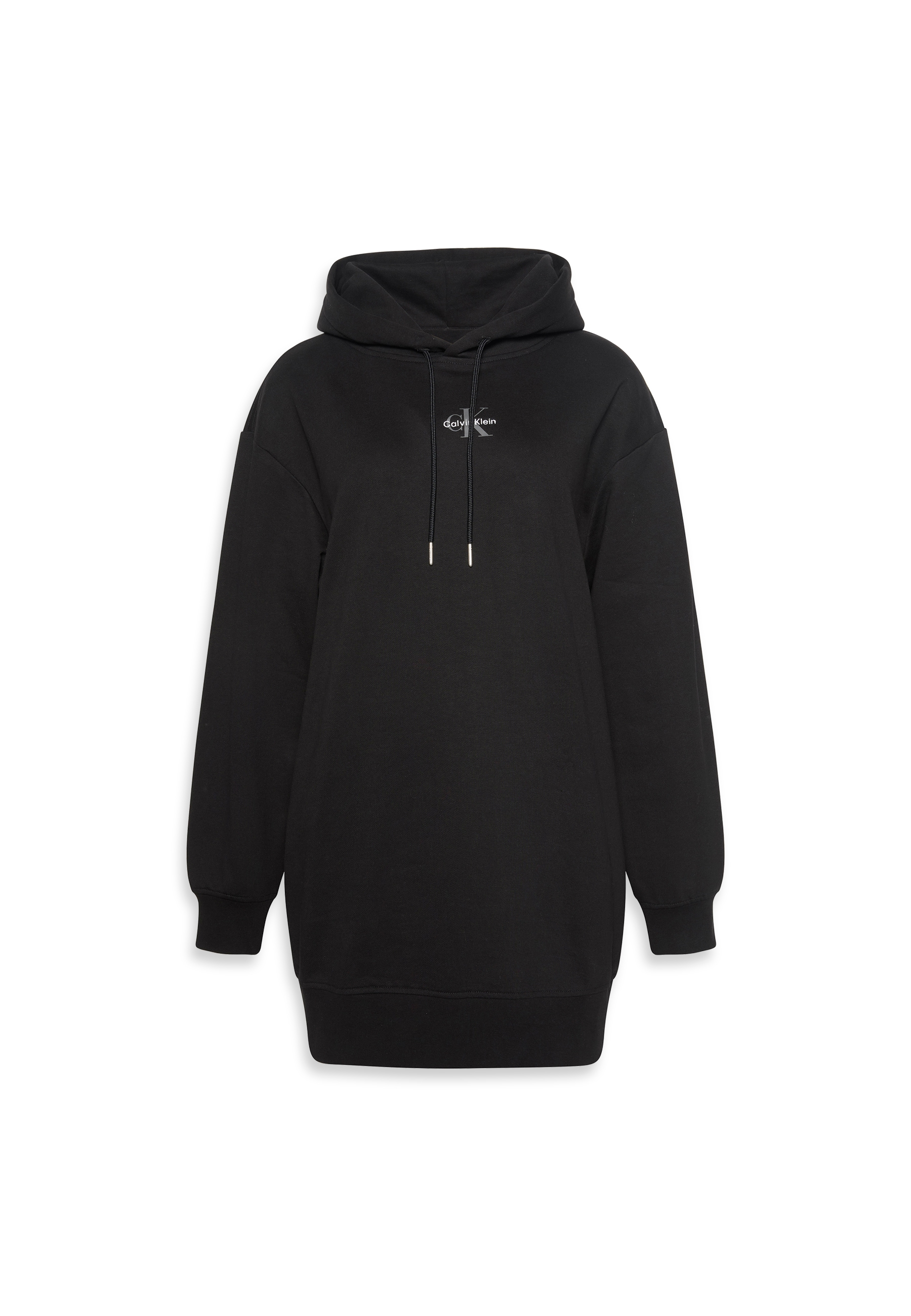 Calvin Klein Jeans Sweatkleid »LS MONOLOGO PREMIUM TERRY HOODIE« Ohne Tasche Mit Rundhalsausschnitt, loose fit