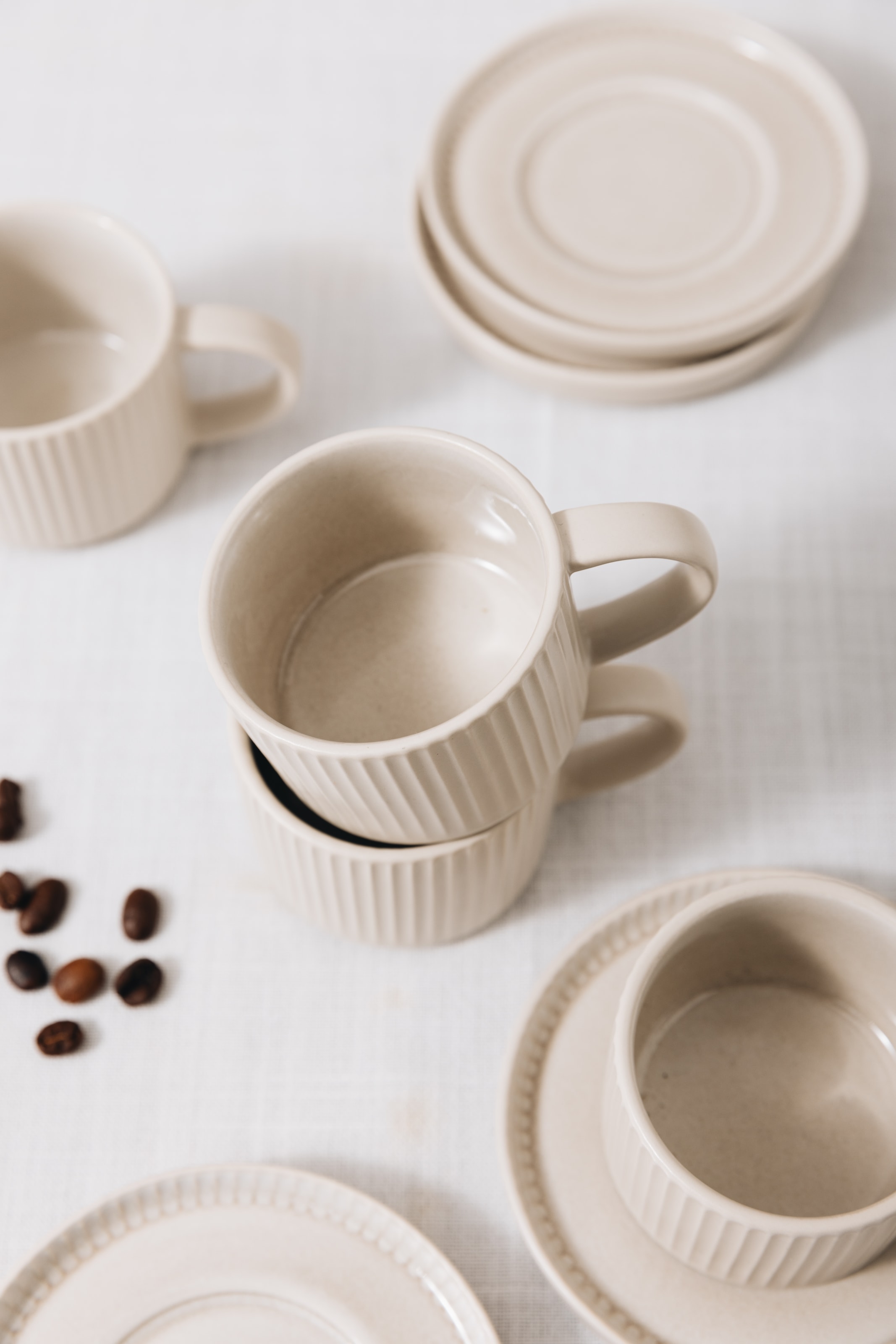 GOODproduct Espressotasse »Ylvii, 12er Set, bestehend aus 6 Tassen + 6 Untertassen« für 6 Personen, spülmaschinenfest und mikrowellengeeignet, 90 ml