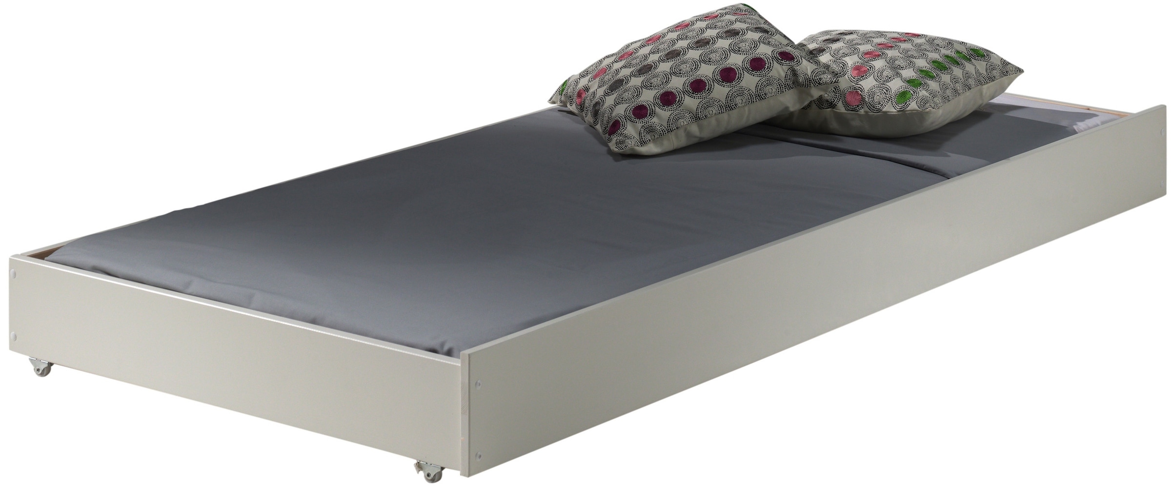 Vipack Lit en bois massif »Pino, universell einsetzbar, gradliniges Design, Made in Europe« L/H/P env. 211x84,4x97,5 cm, surface de couchage 90/200 cm, avec 1 tiroir sous-lit,  incl. sommier à lattes déroulables, pin massif, naturel ou peint en blanc