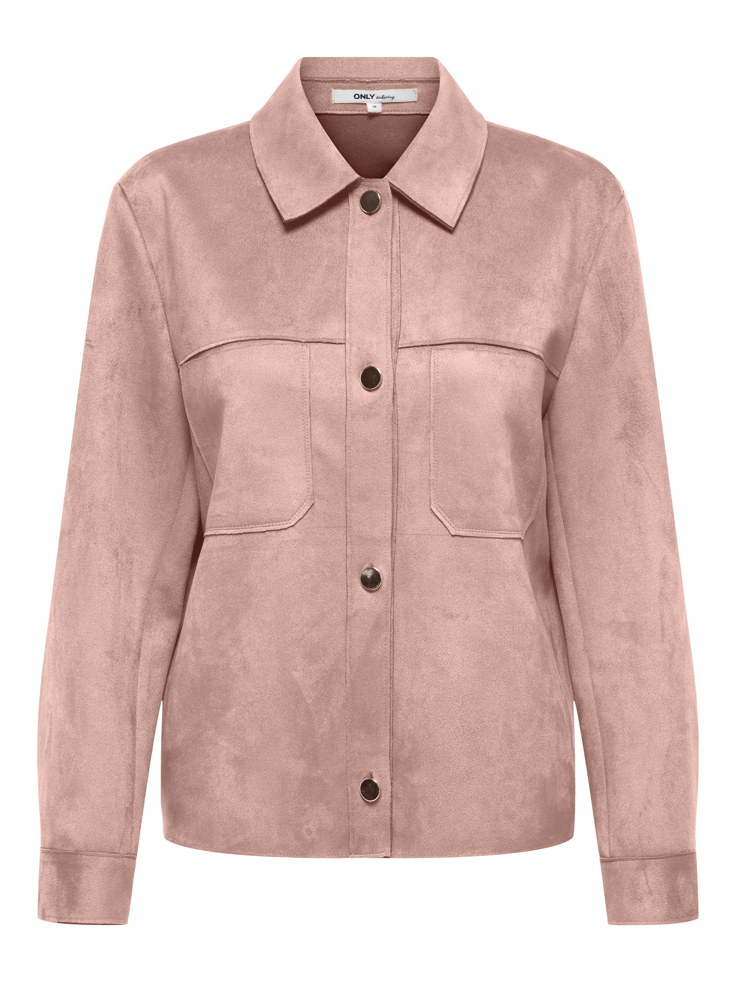 ONLY Blouse chemise »ONLMIRA L/S FAUX SUEDE SHIRT PNT« Materialmix, regular fit