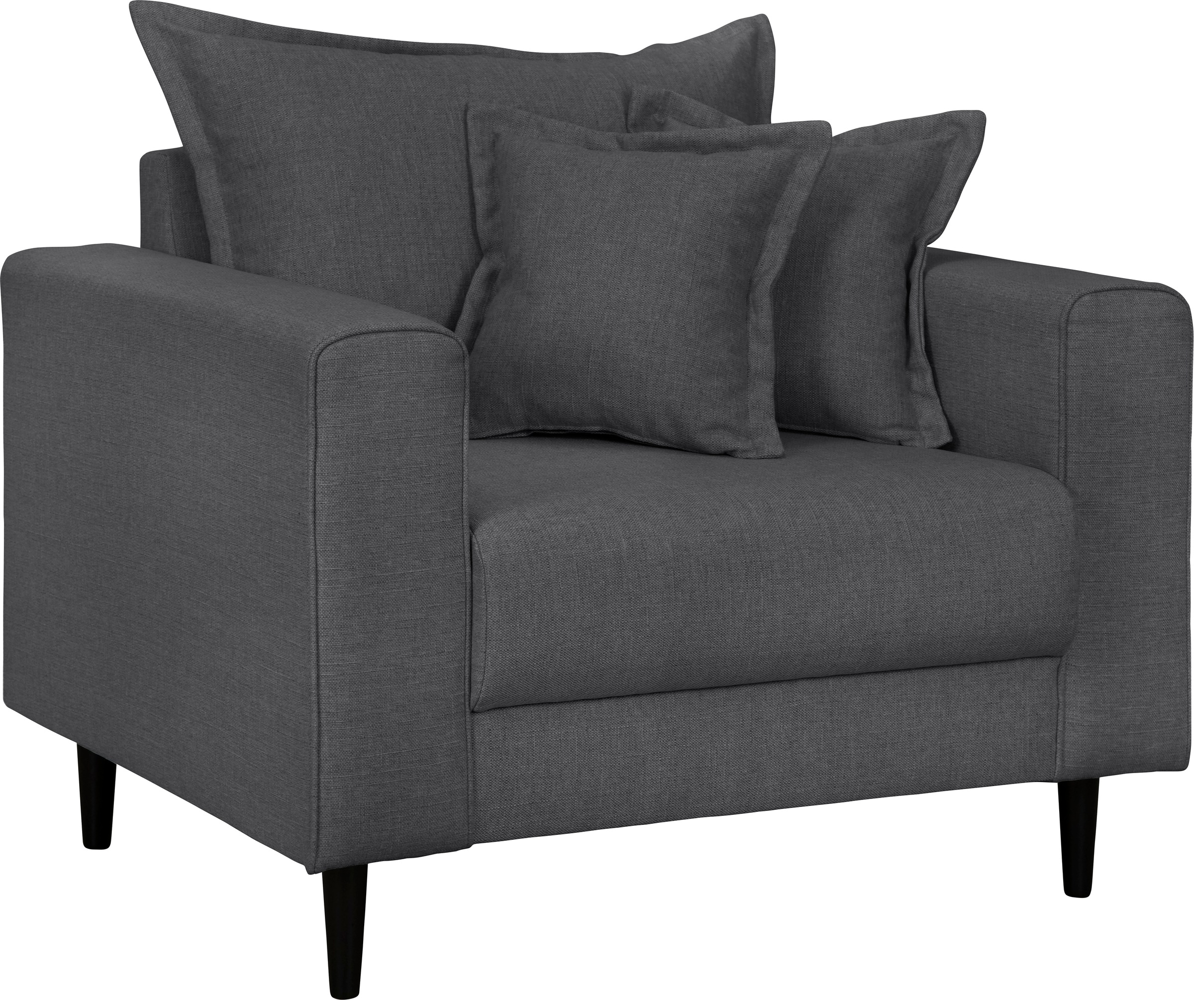Home affaire Sessel »VEYRAS Loungesessel, Masse B/T/H: 95/84/76 cm« mit Wellenunterfederung, incl. Kissen
