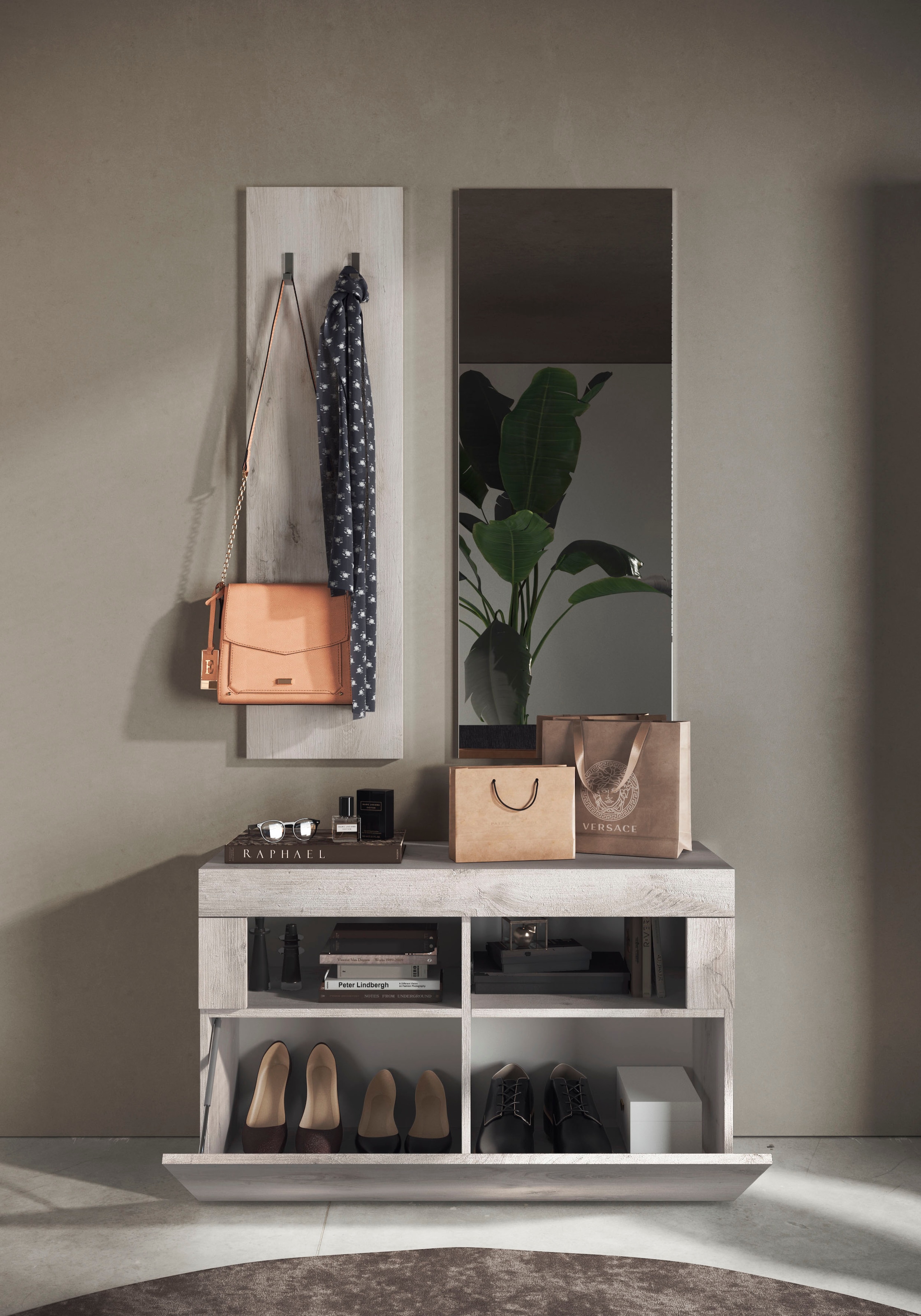 Home affaire Ensemble de vestiaires »Basic 3tlg. Breite 91 cm, Höhe 187 cm, Wandgarderobe« 3 cuis tlg.