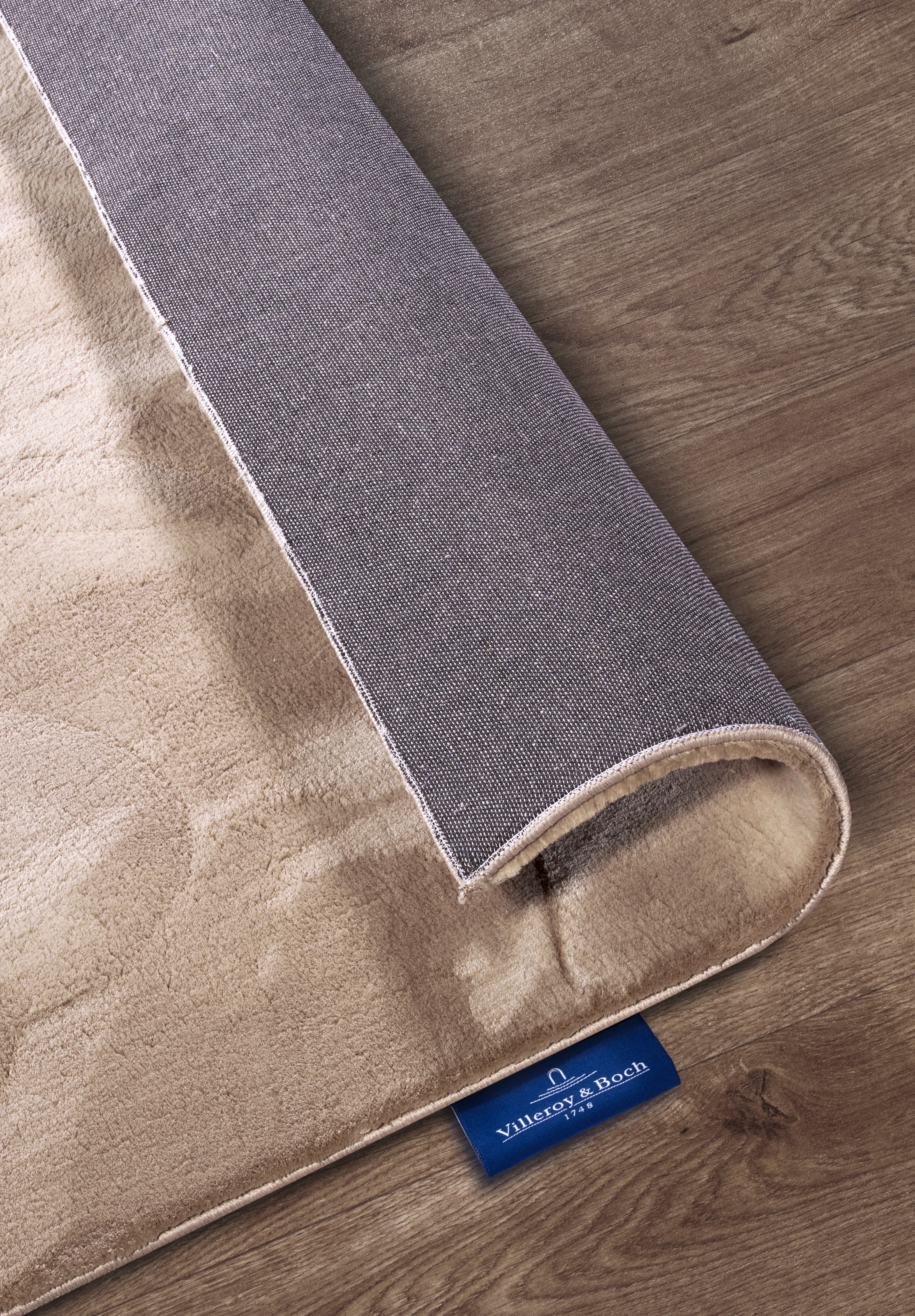 Villeroy & Boch Teppich »Leon« rechteckig 15 mm Höhe Langflor, Shaggy, uni, flauschig weich, glänzend, Kaninchenfell Haptik