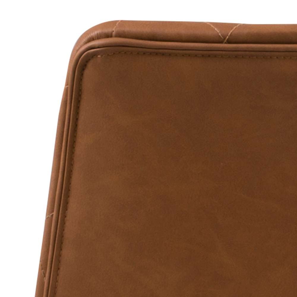 ACTONA GROUP Tabouret de bar »Emu« tabouret de bar, aspect cuir PU, brun, pied trompette, hauteur d’assise: 61-82 cm