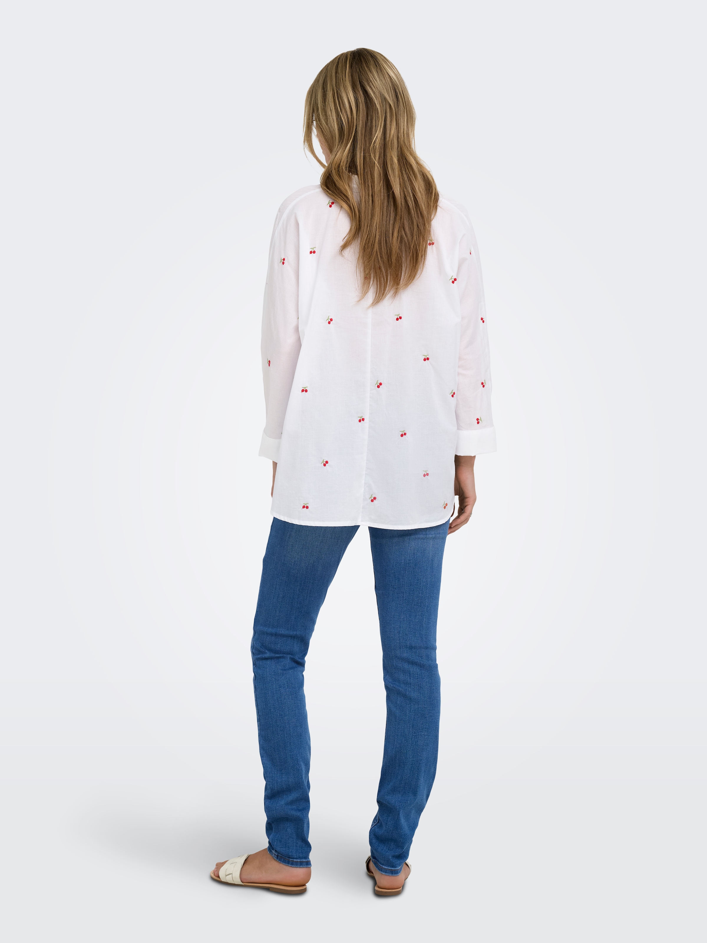 ONLY Blouse chemise »ONLNEW LINA GRACE LS EMB SHIRT NOOS WVN«