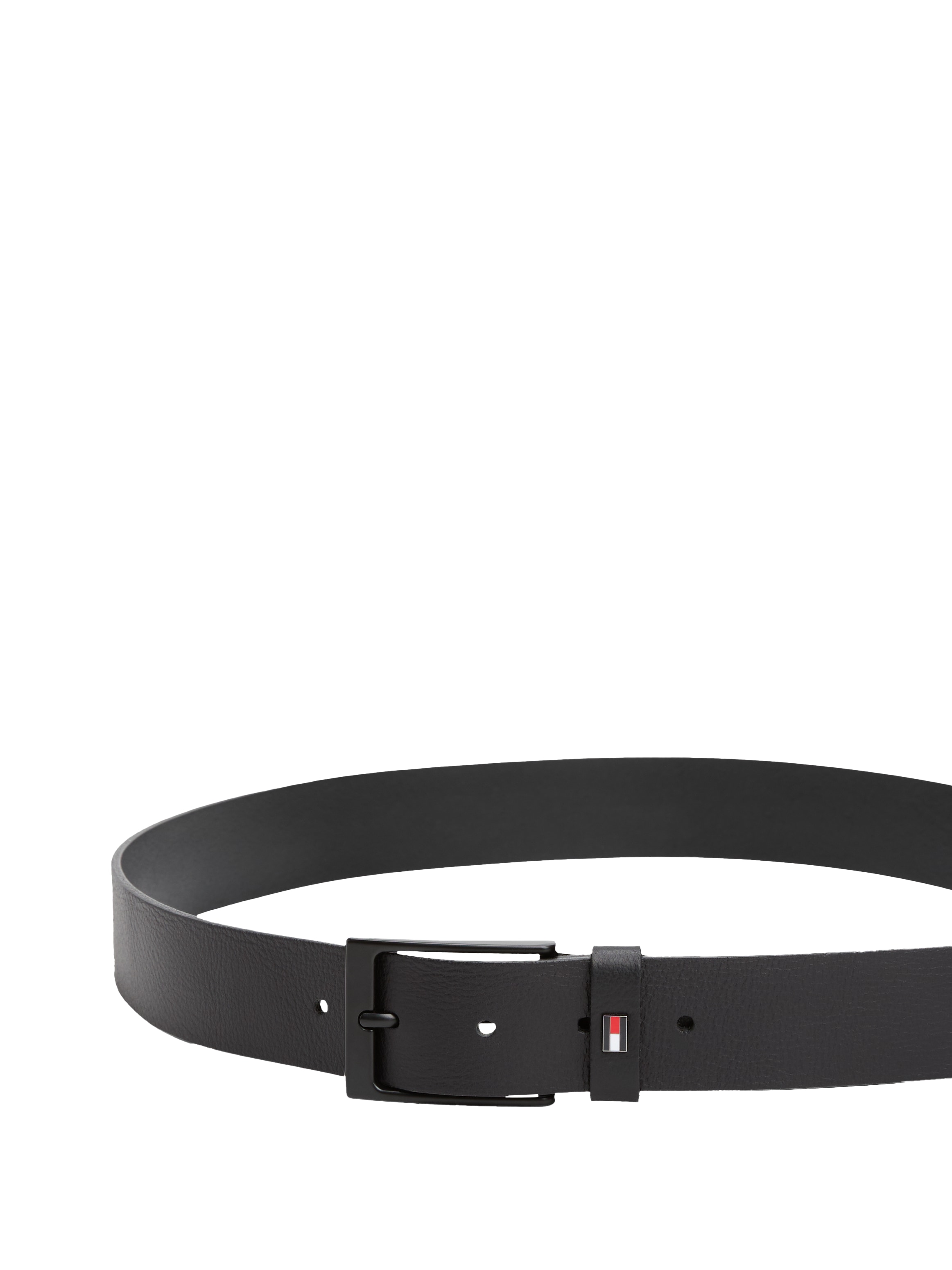 Tommy Hilfiger Ceinture en cuir »LAYTON 3.5 cm breit«, Metallpatch, Einfachdornschliesse