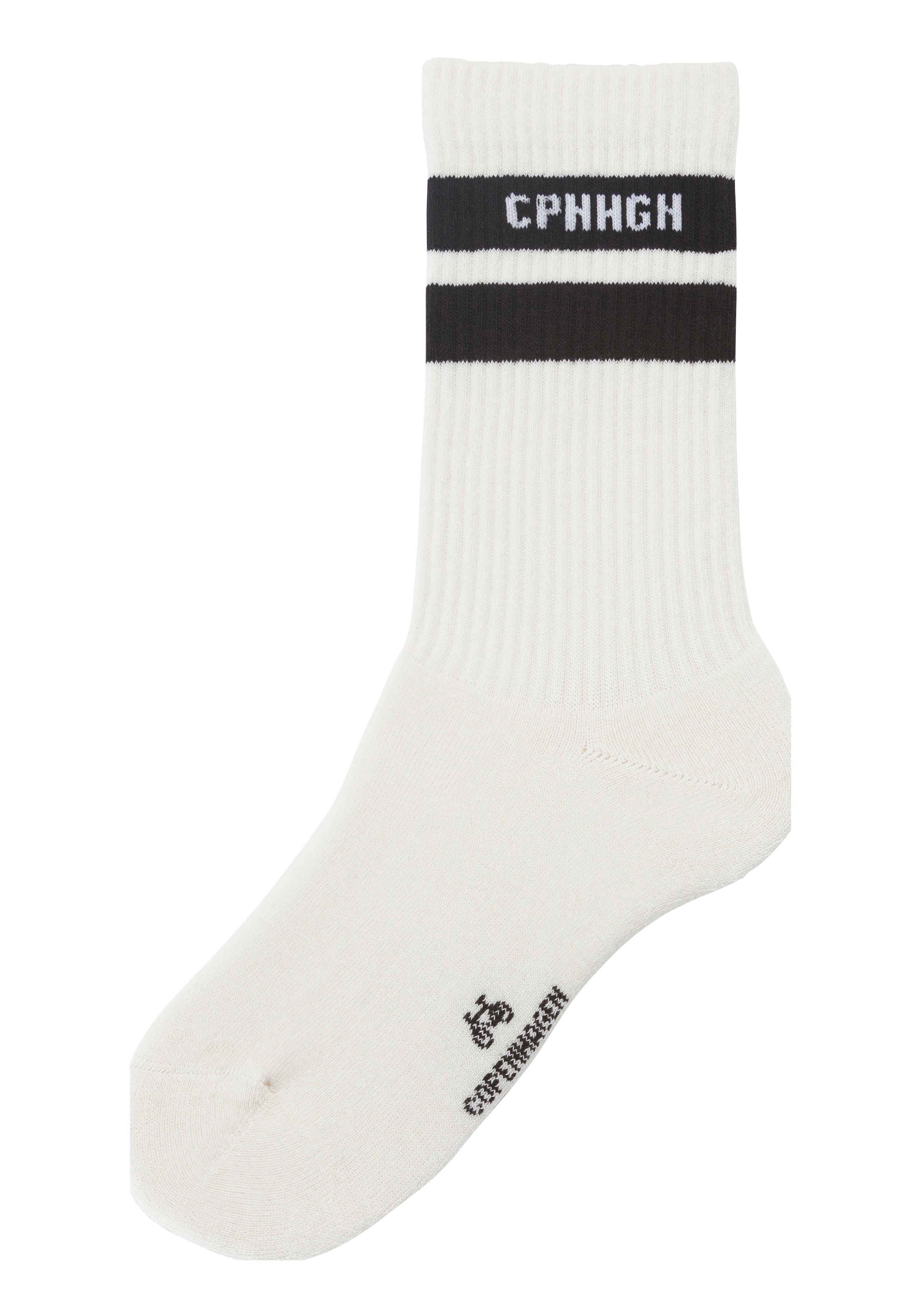 Copenhagen Studios Chaussettes de tennis Packung, 3 Couple tlg. mit Streifendesign und Vollfrottee