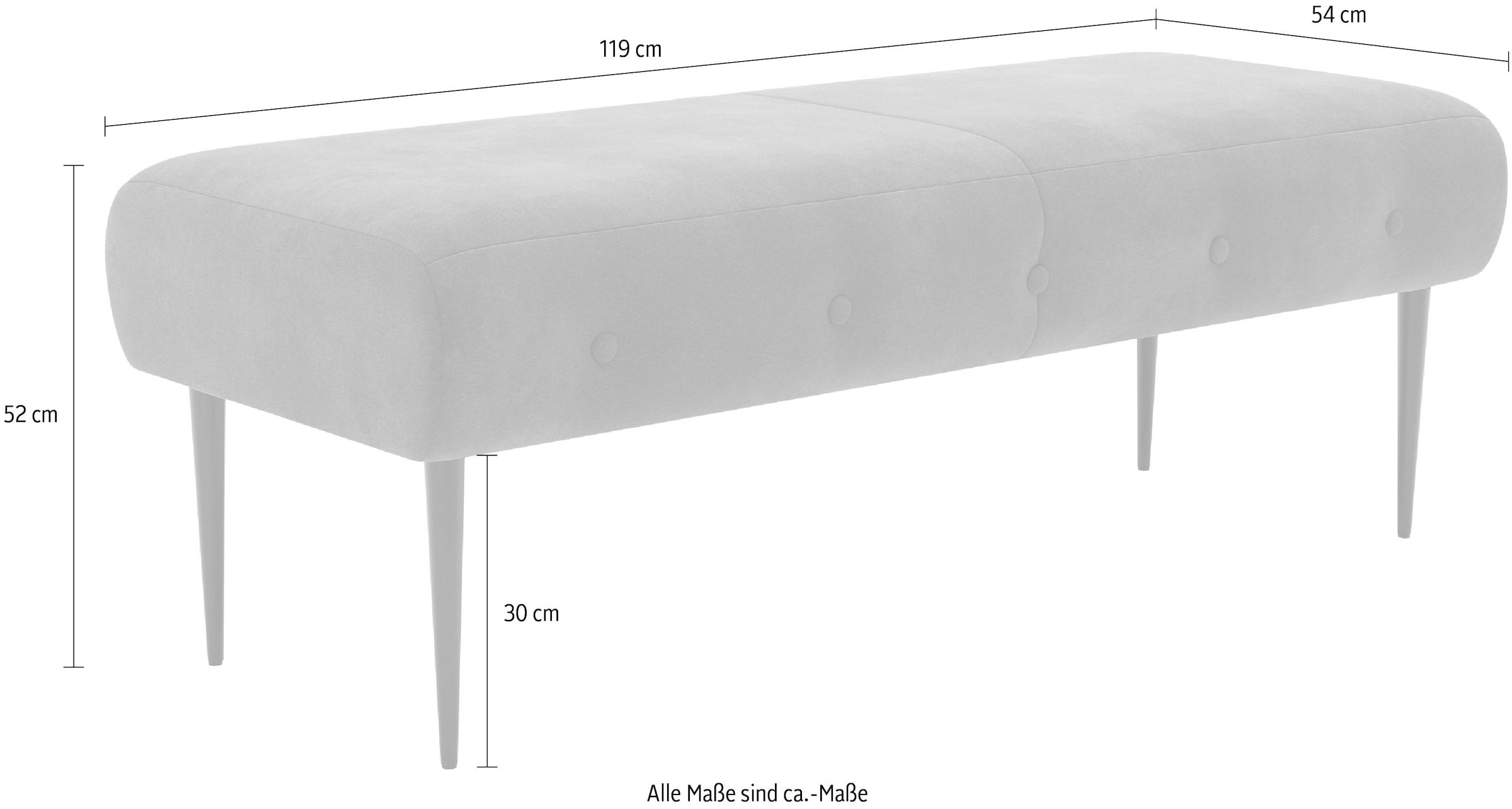 PLACES OF STYLE 2-Sitzer »Amber« mit Knopfheftung,in verschieden Stoffarten