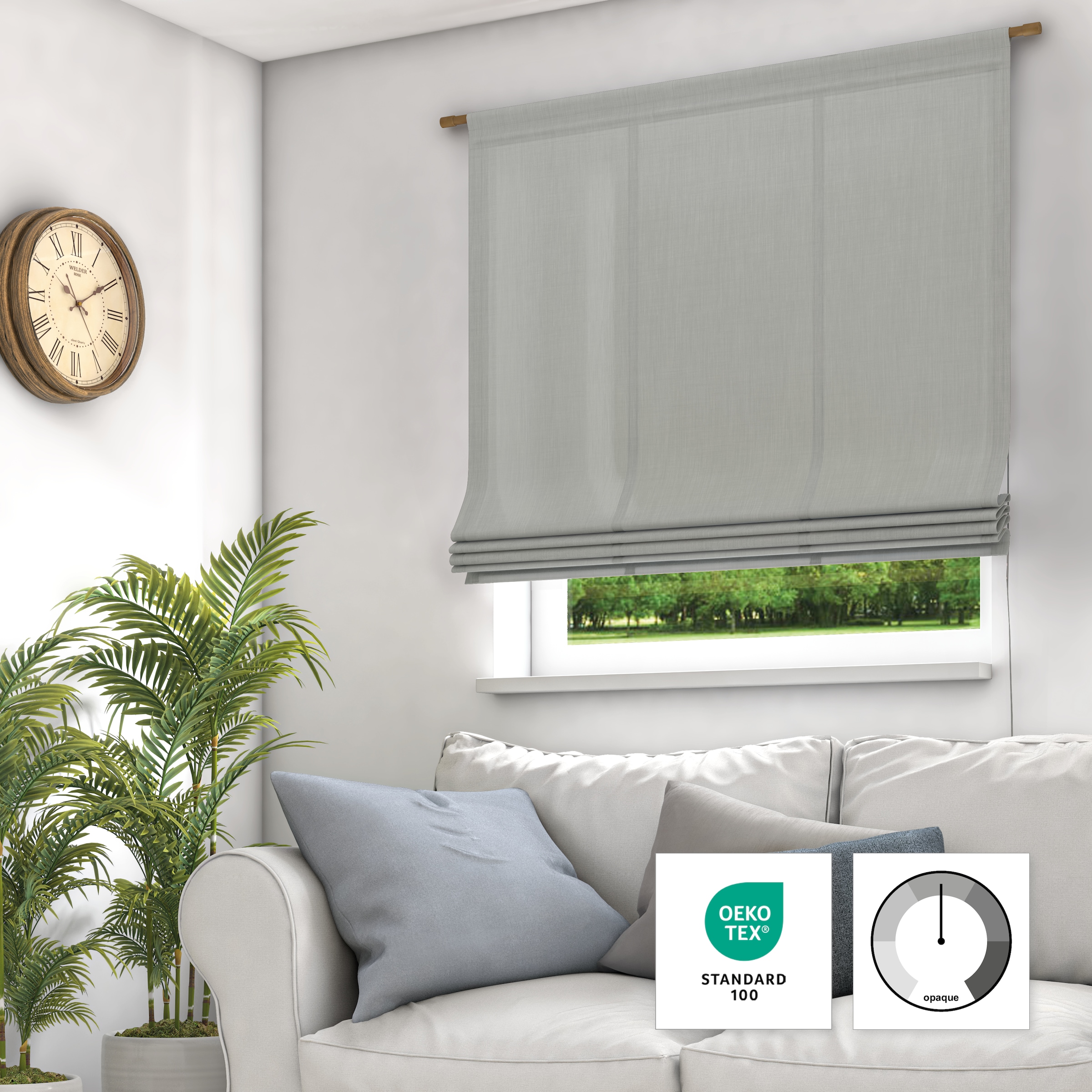 Neutex for you! Raffrollo »Mara-ECO« mit Stangendurchzug freihängend